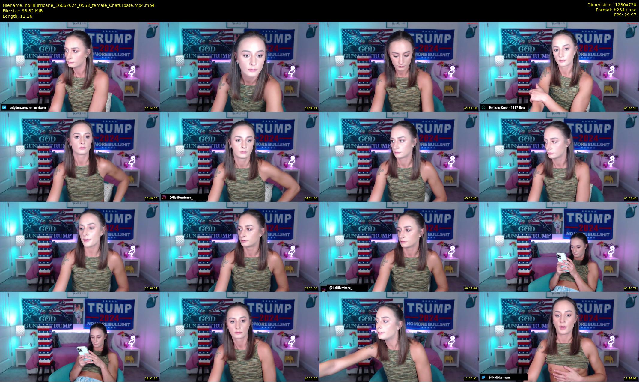 holihurricane — 13 minute Chaturbate female cam show recording, 720p, Jun 16, 2024