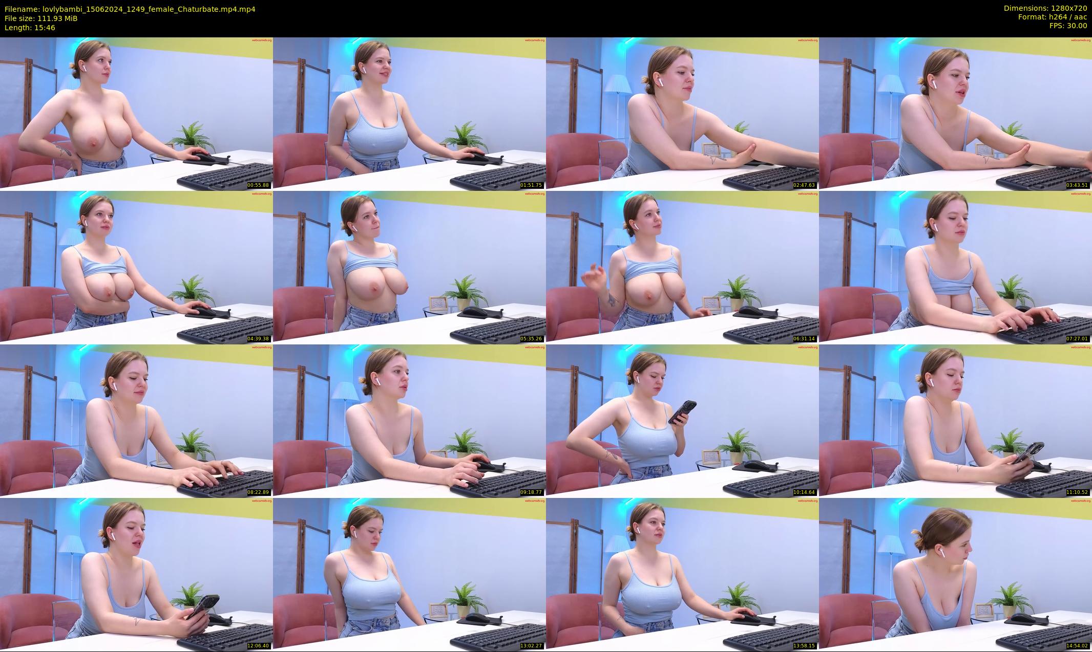 lovlybambi — 16 minute Chaturbate female cam show recording, 720p, Jun 15, 2024