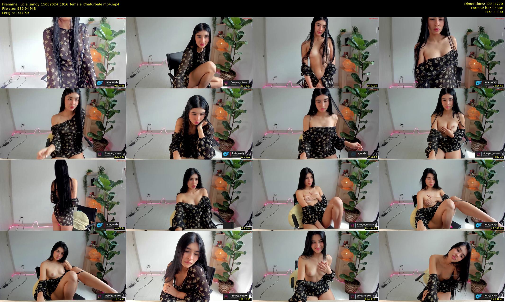 lucia_sandy — 95 minute Chaturbate female cam show recording, 720p, Jun 15, 2024