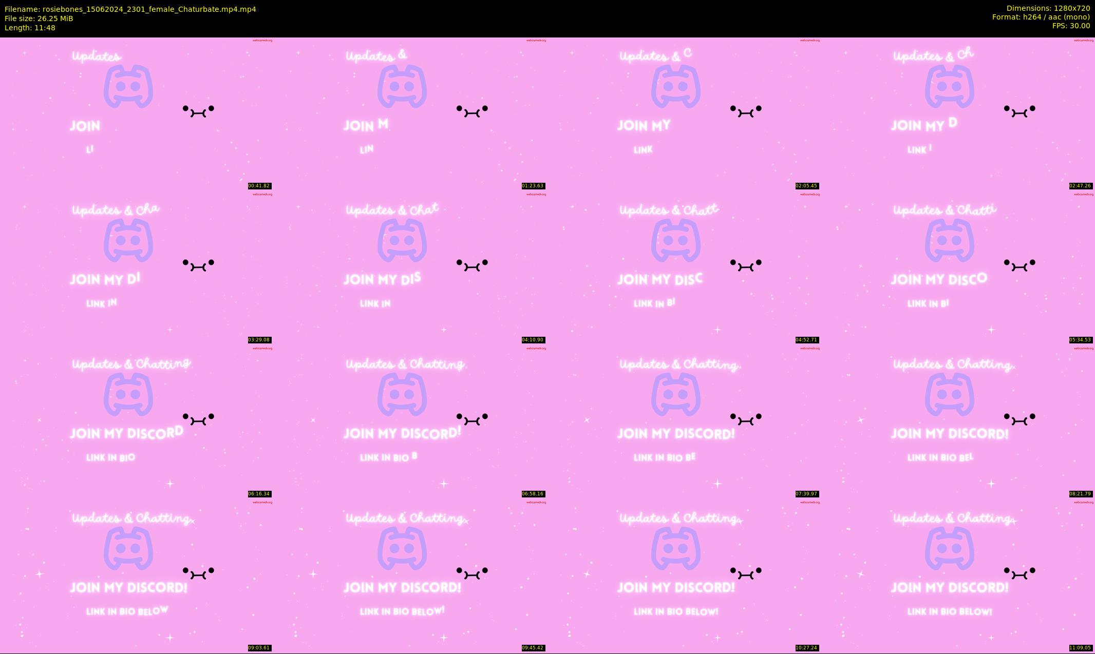 rosiebones — 12 minute Chaturbate female cam show recording, 720p, Jun 15, 2024