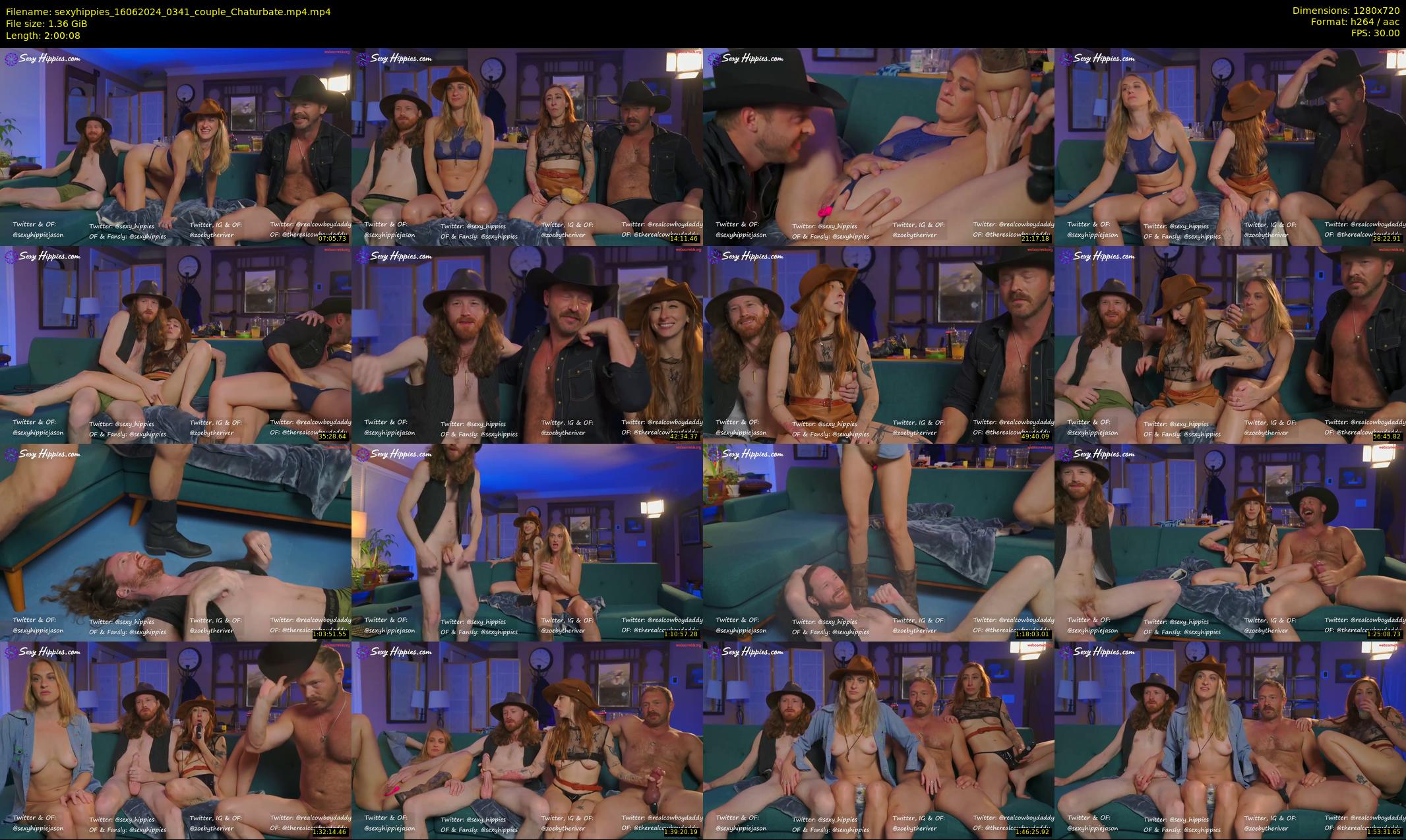 sexyhippies — 121 minute Chaturbate couple cam show recording, 720p, Jun 16, 2024