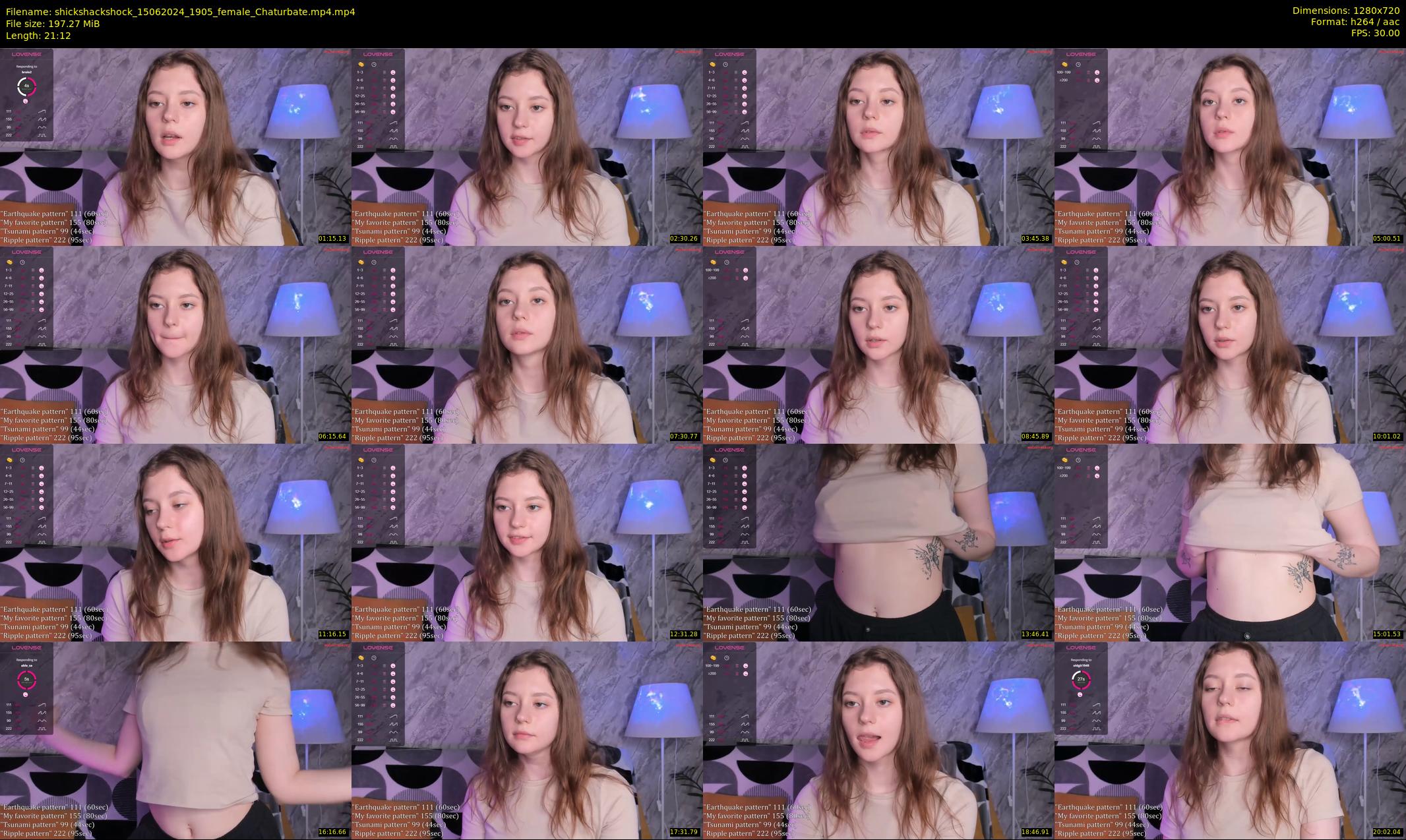 shickshackshock — 22 minute Chaturbate female cam show recording, 720p, Jun 15, 2024
