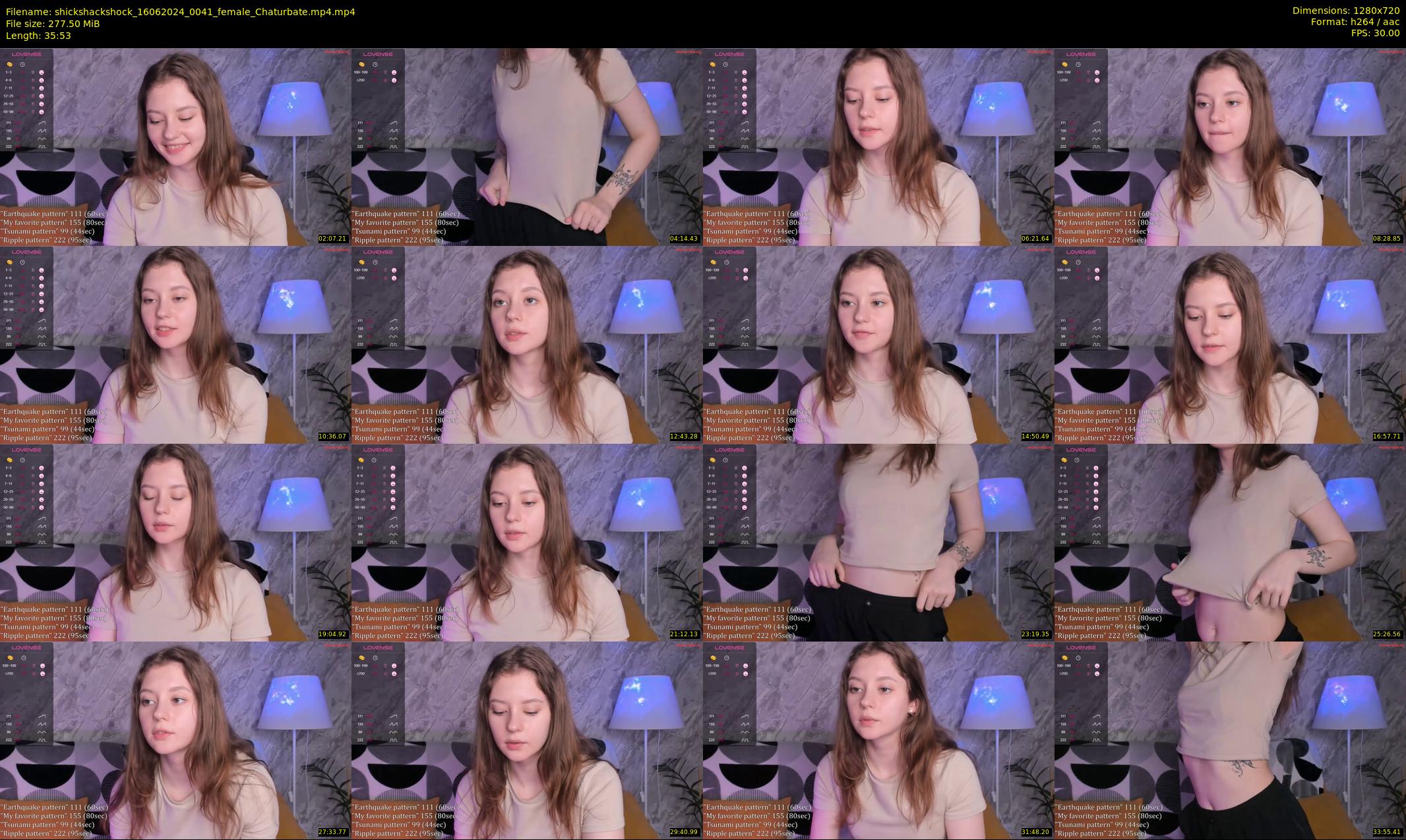 shickshackshock — 36 minute Chaturbate female cam show recording, 720p, Jun 16, 2024