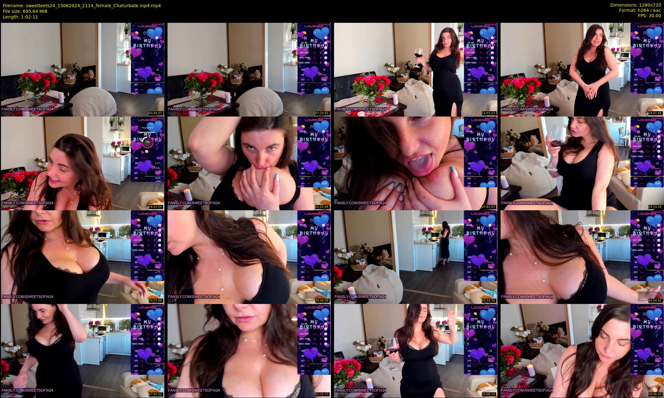 sweetteets24 — 63 minute Chaturbate female cam show recording, 720p, Jun 15, 2024