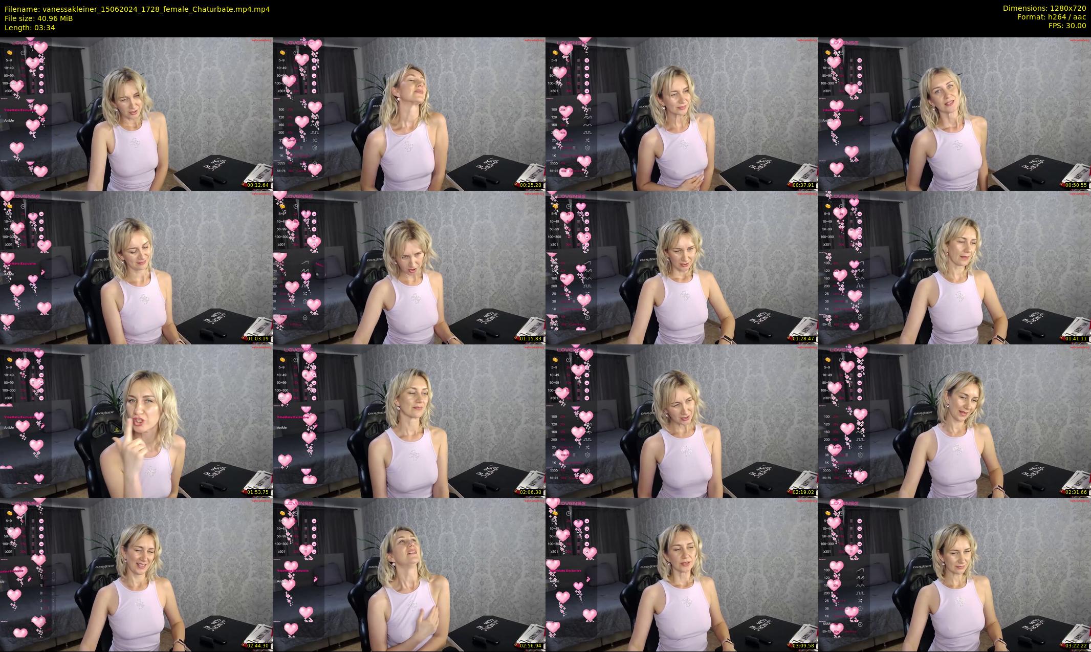 vanessakleiner — 4 minute Chaturbate female cam show recording, 720p, Jun 15, 2024