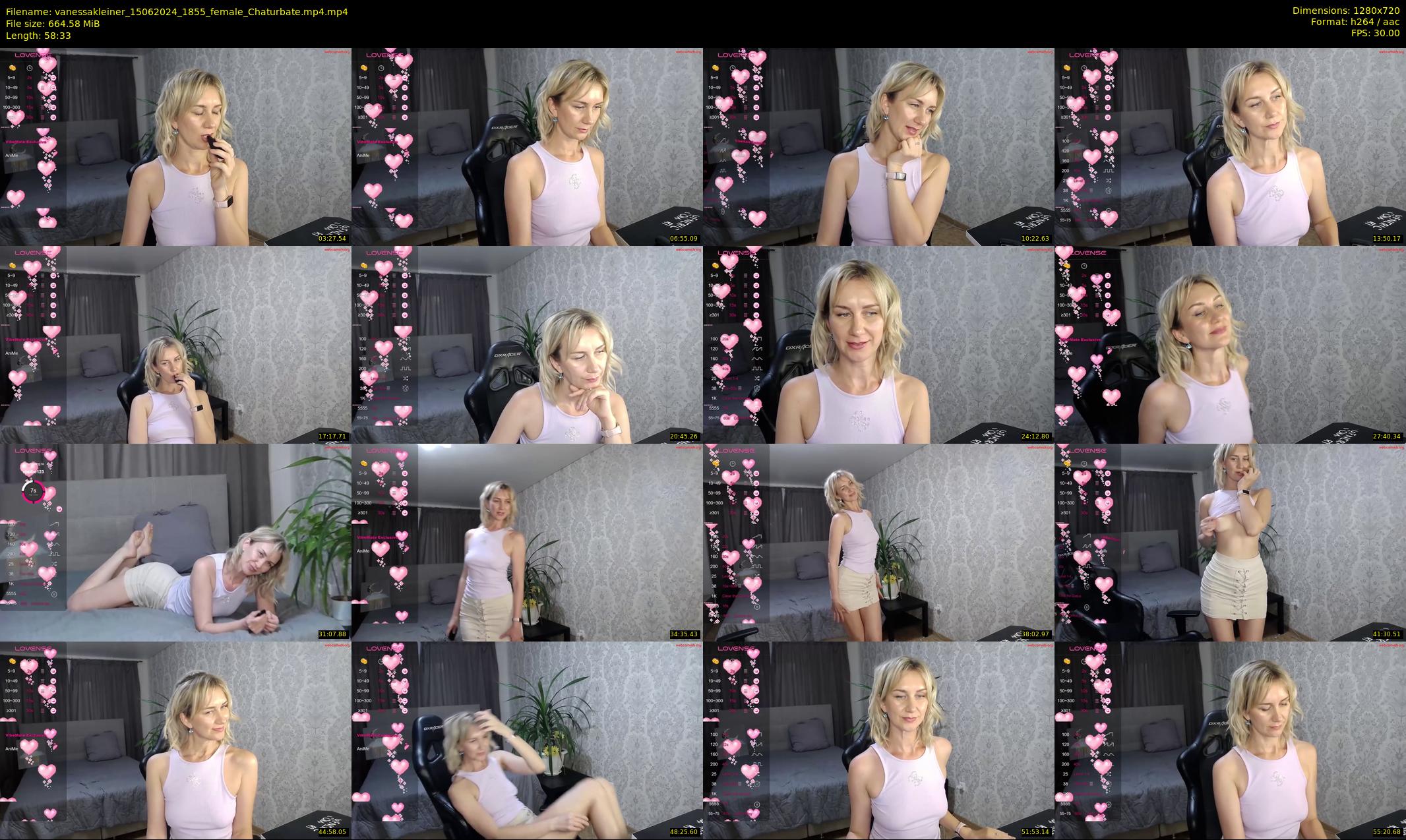 vanessakleiner — 59 minute Chaturbate female cam show recording, 720p, Jun 15, 2024
