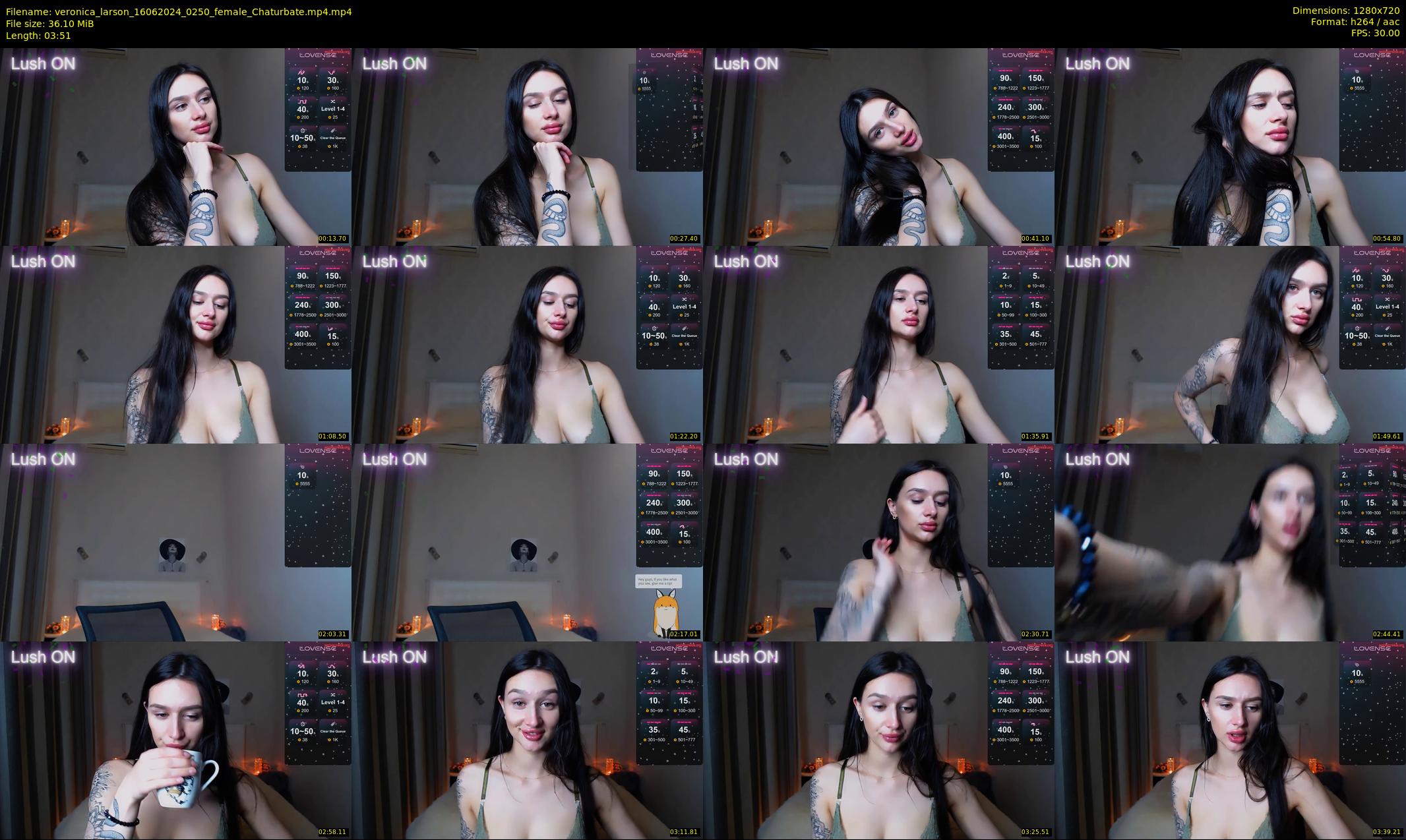 veronica_larson — 4 minute Chaturbate female cam show recording, 720p, Jun 16, 2024