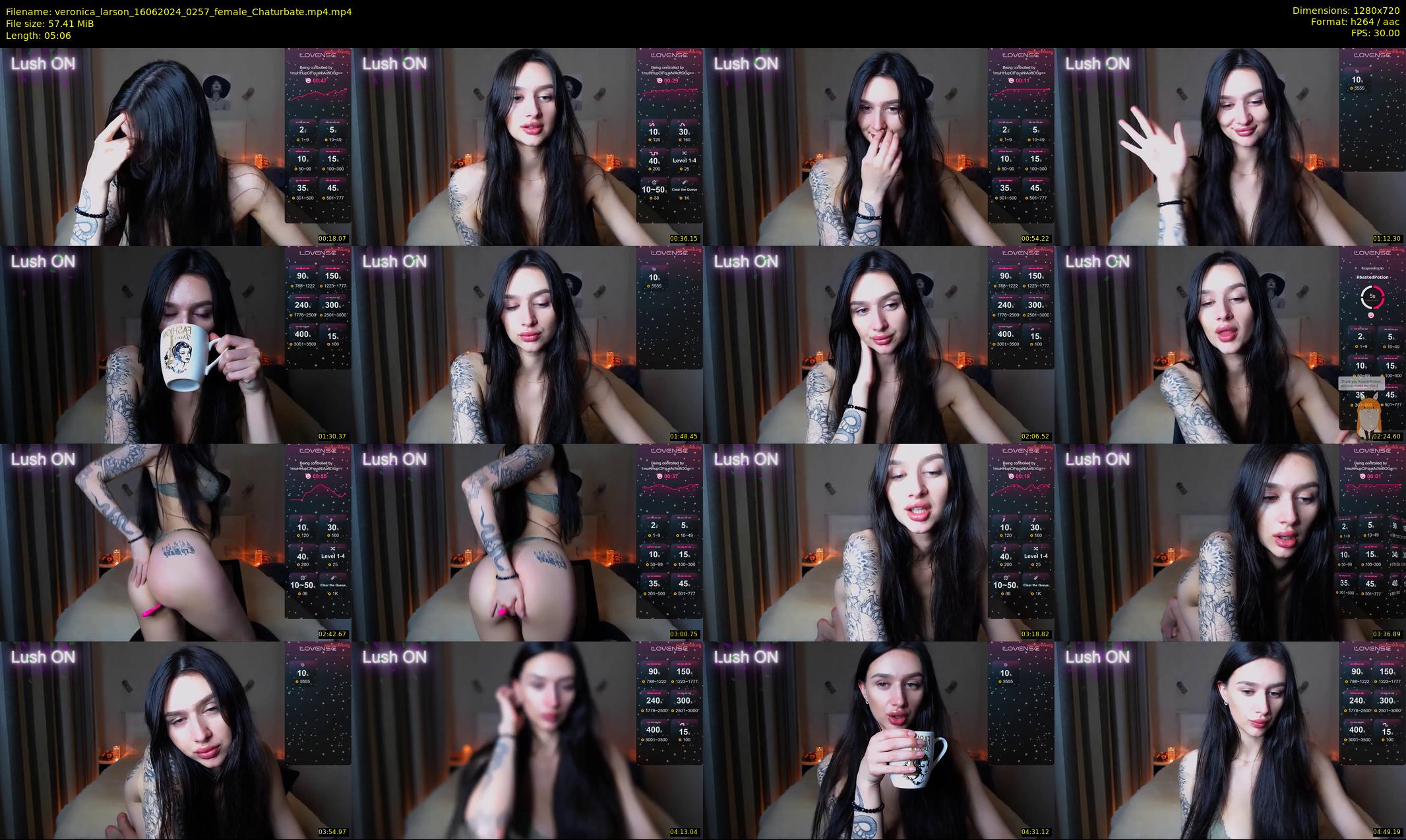 veronica_larson — 6 minute Chaturbate female cam show recording, 720p, Jun 16, 2024