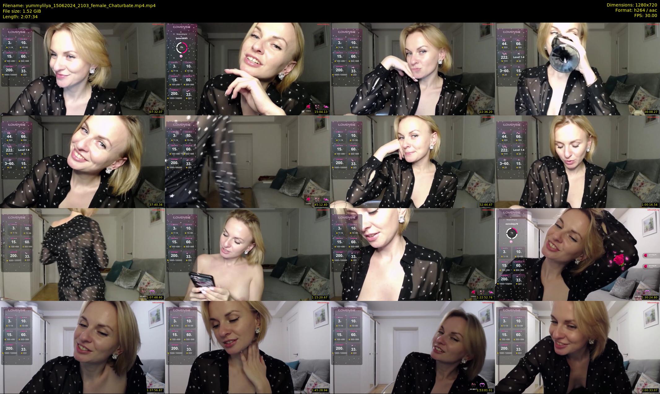 yummylilya — 128 minute Chaturbate female cam show recording, 720p, Jun 15, 2024