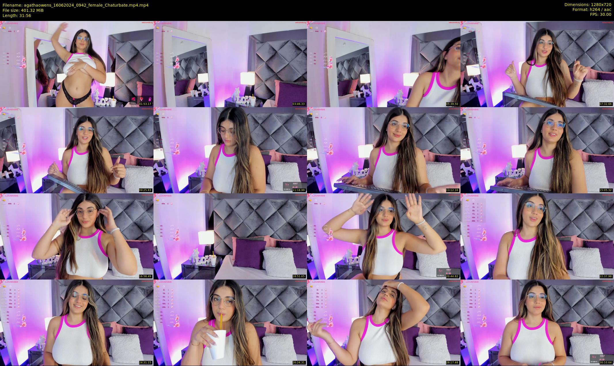 agathaowens — 32 minute Chaturbate female cam show recording, 720p, Jun 16, 2024