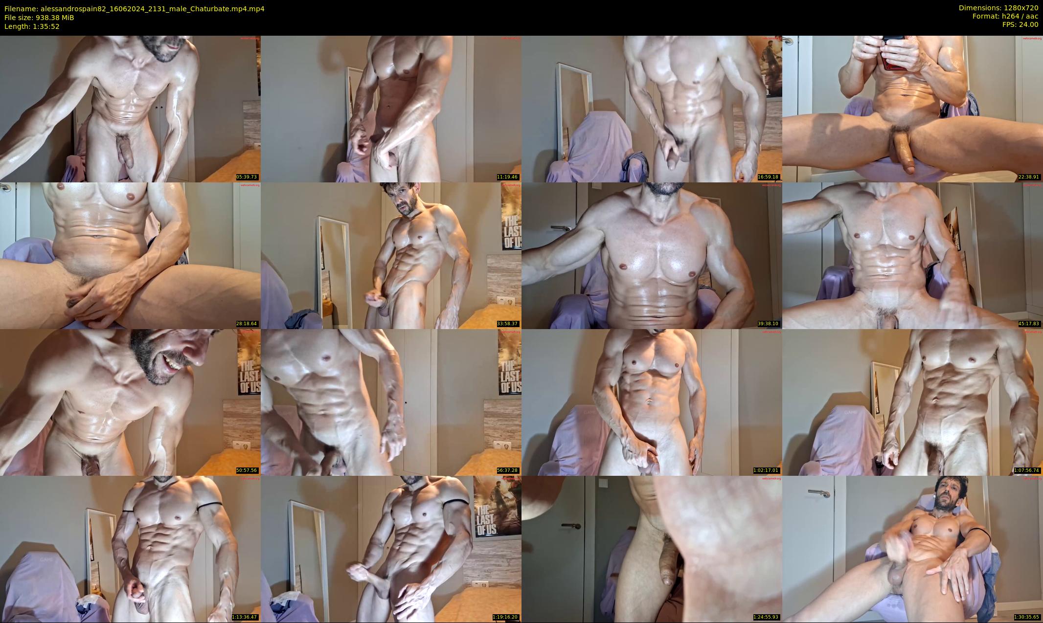 alessandrospain82 — 96 minute Chaturbate male cam show recording, 720p, Jun 16, 2024
