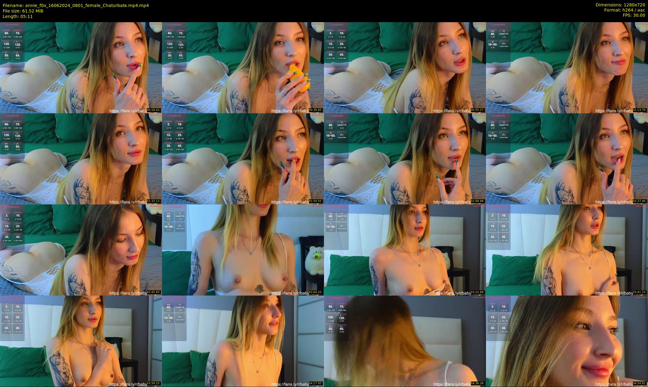 annie_f0x — 6 minute Chaturbate female cam show recording, 720p, Jun 16, 2024