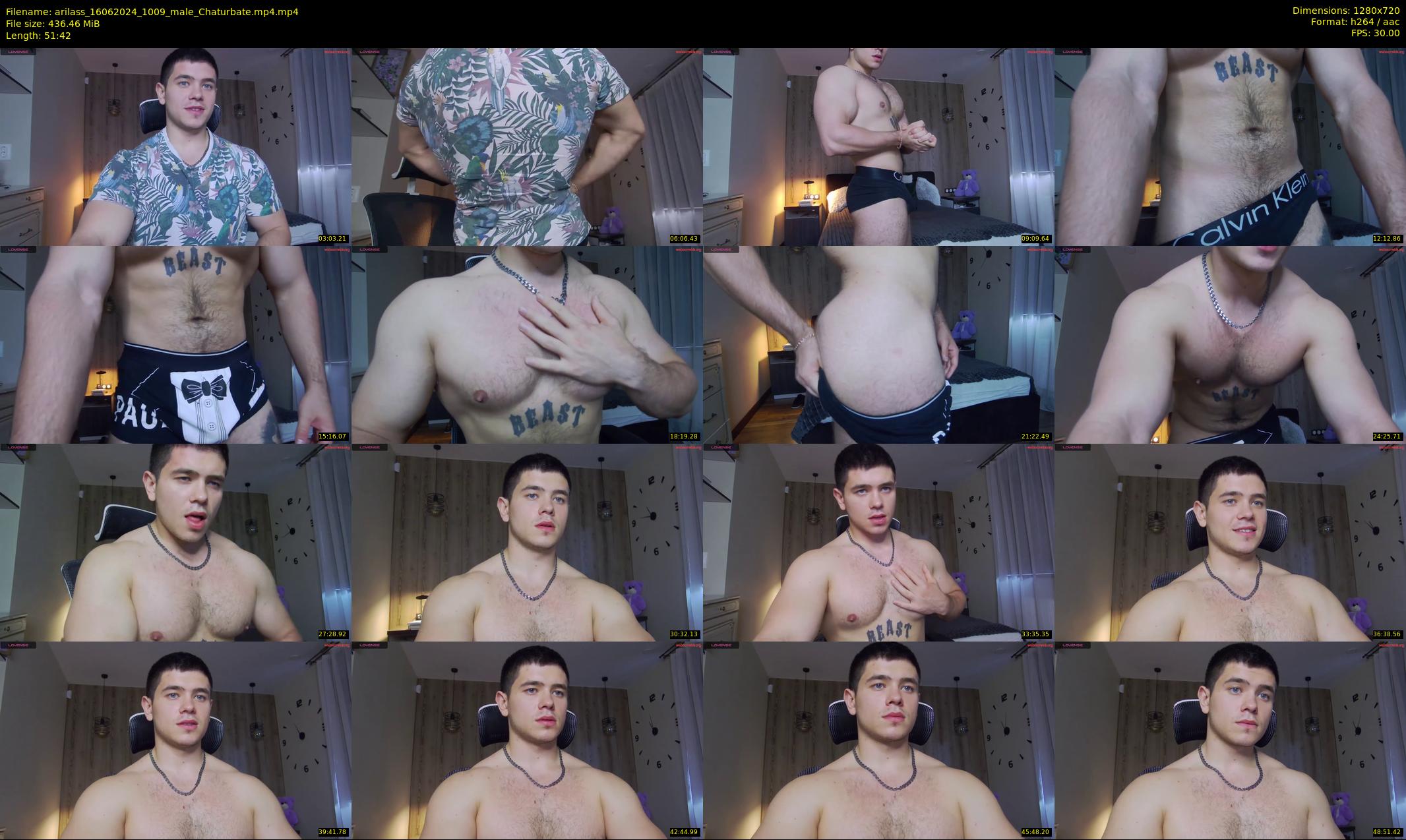 arilass — 52 minute Chaturbate male cam show recording, 720p, Jun 16, 2024