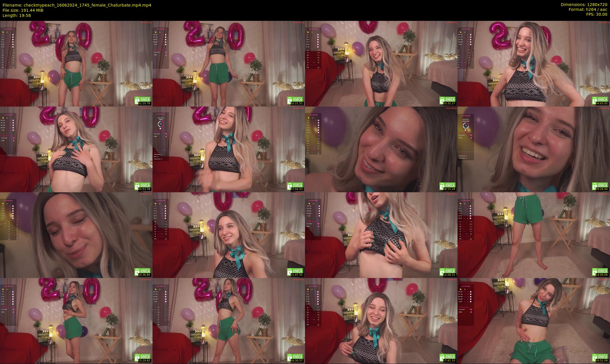 checkmypeach — 20 minute Chaturbate female cam show recording, 720p, Jun 16, 2024