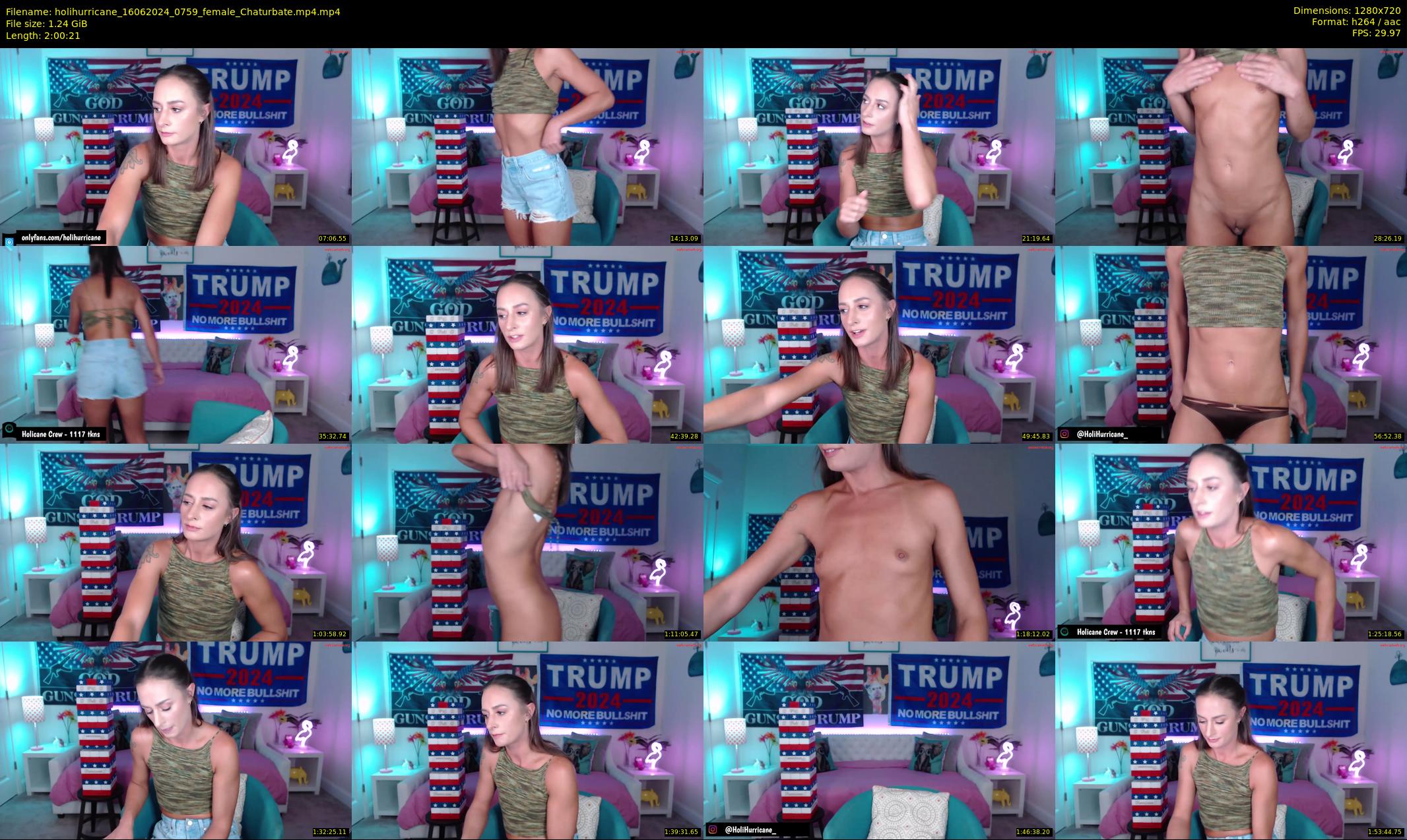 holihurricane — 121 minute Chaturbate female cam show recording, 720p, Jun 16, 2024