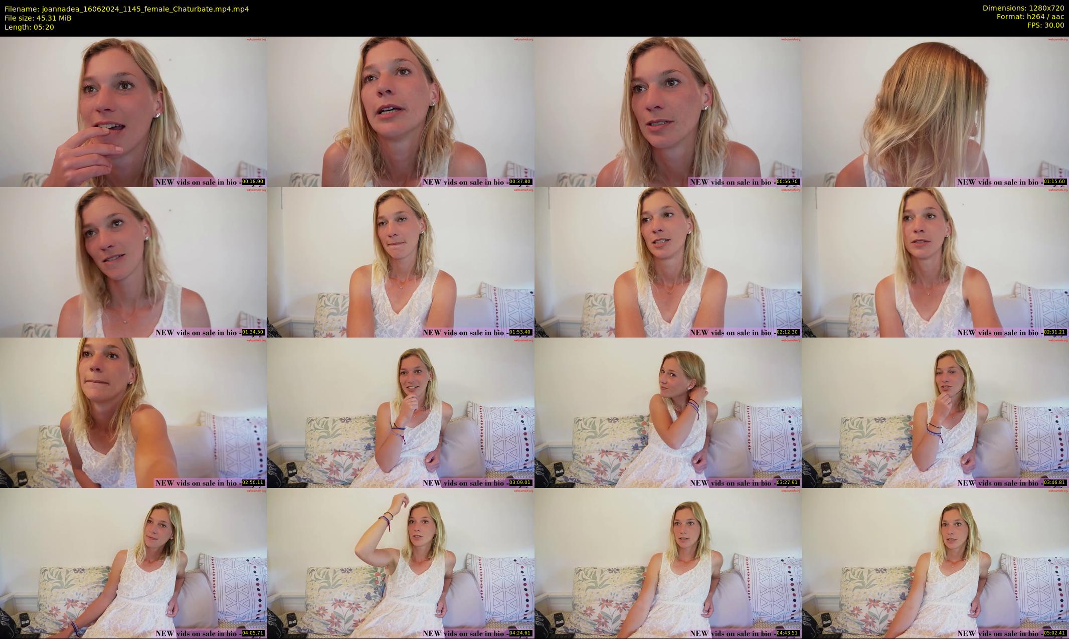 joannadea — 6 minute Chaturbate female cam show recording, 720p, Jun 16, 2024