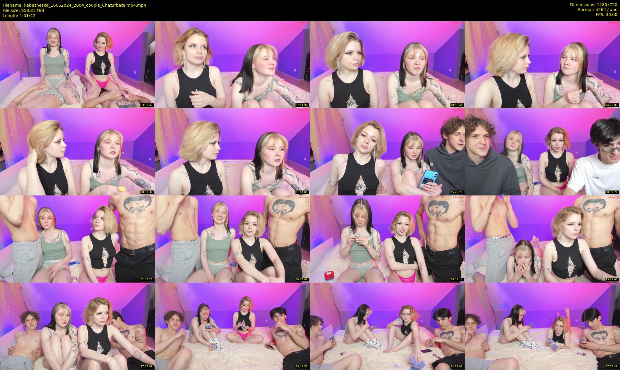 kebesheska — 62 minute Chaturbate couple cam show recording, 720p, Jun 16, 2024