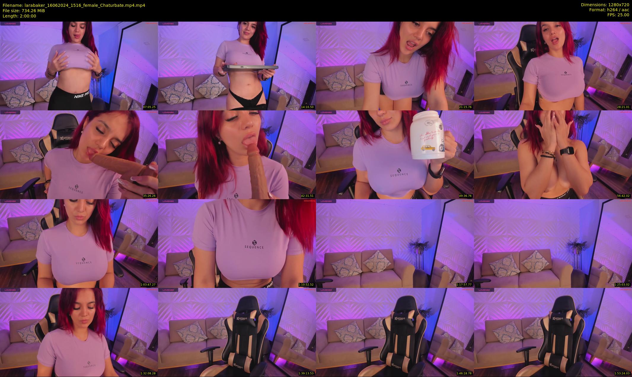 larabaker — 120 minute Chaturbate female cam show recording, 720p, Jun 16, 2024