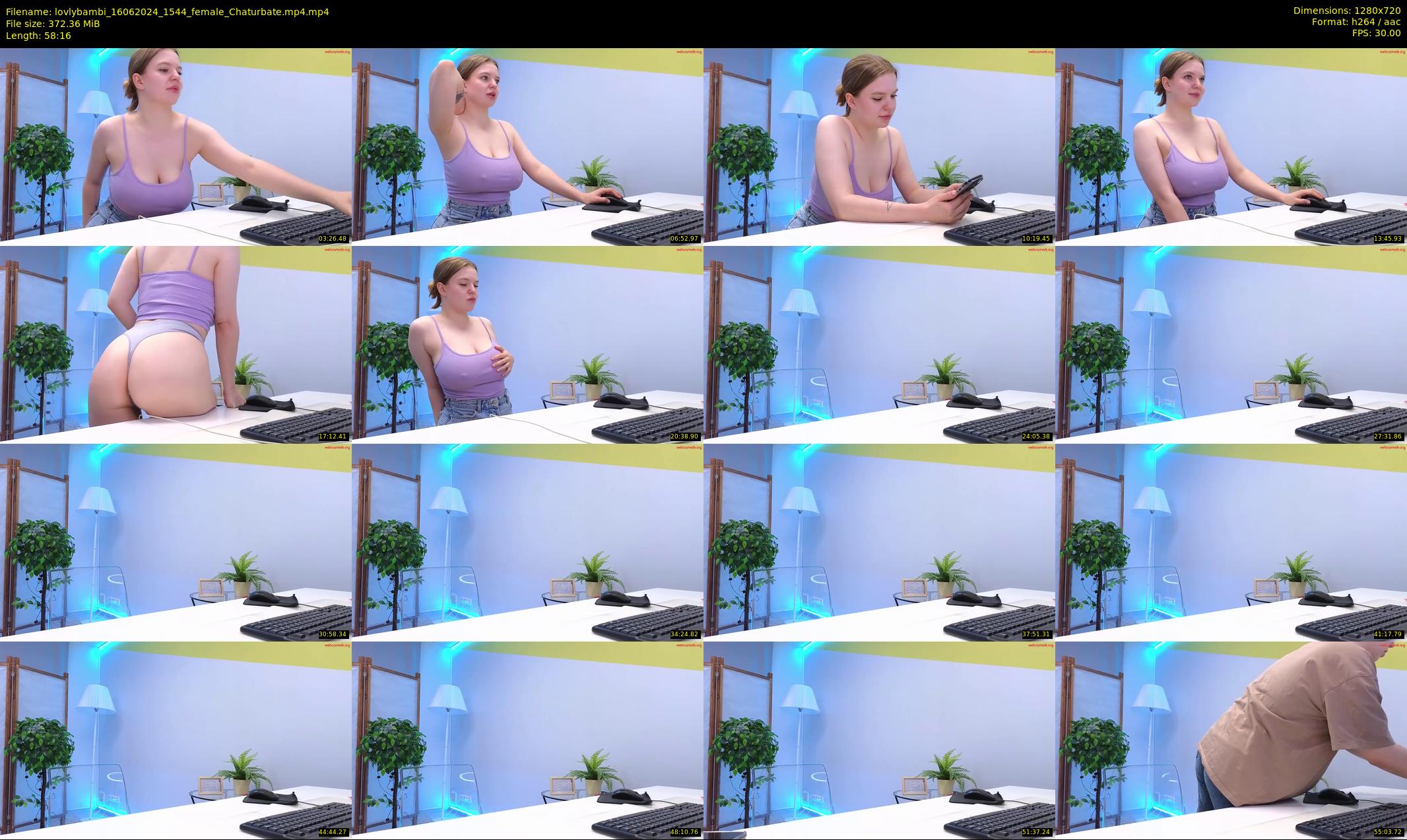 lovlybambi — 59 minute Chaturbate female cam show recording, 720p, Jun 16, 2024
