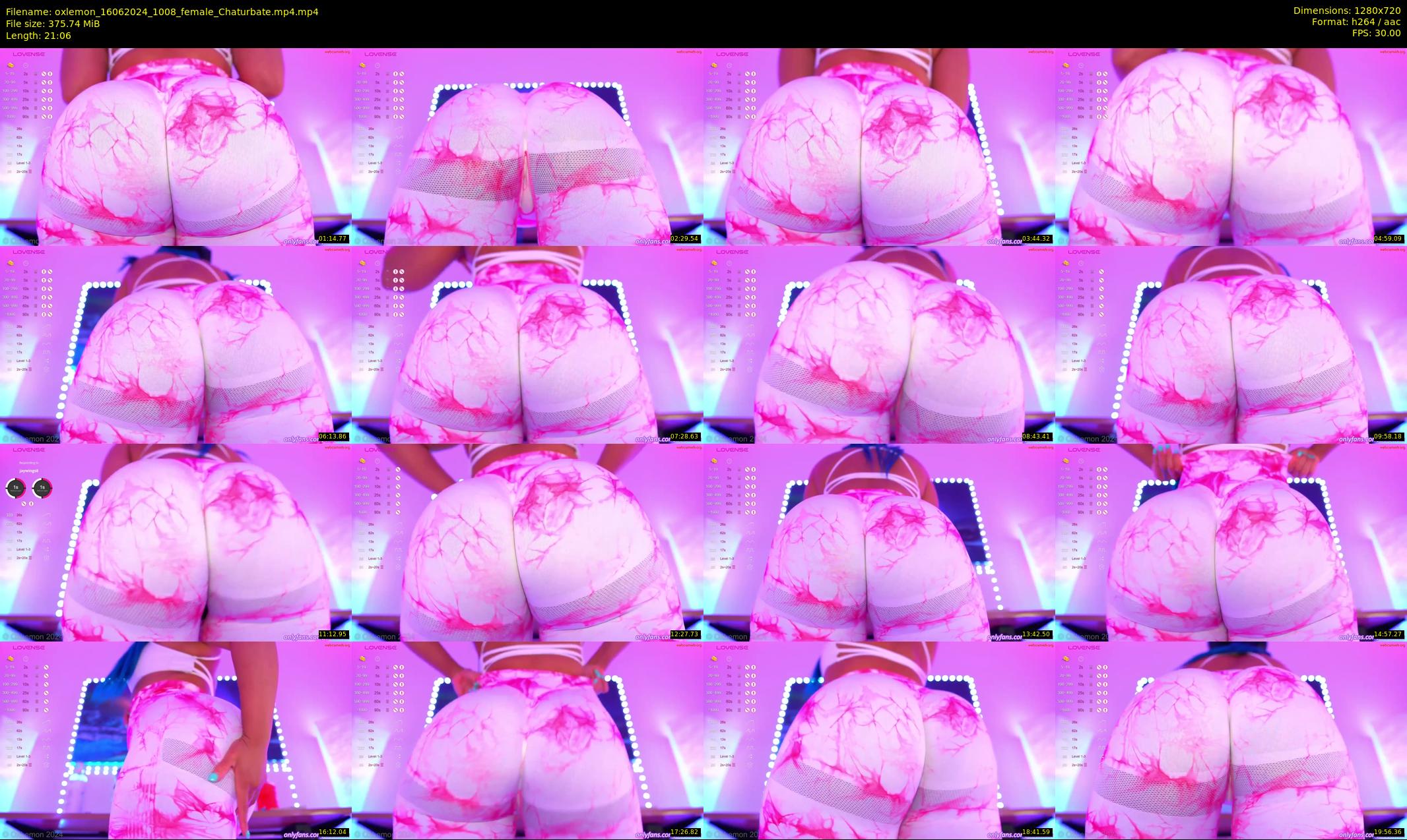oxlemon — 22 minute Chaturbate female cam show recording, 720p, Jun 16, 2024