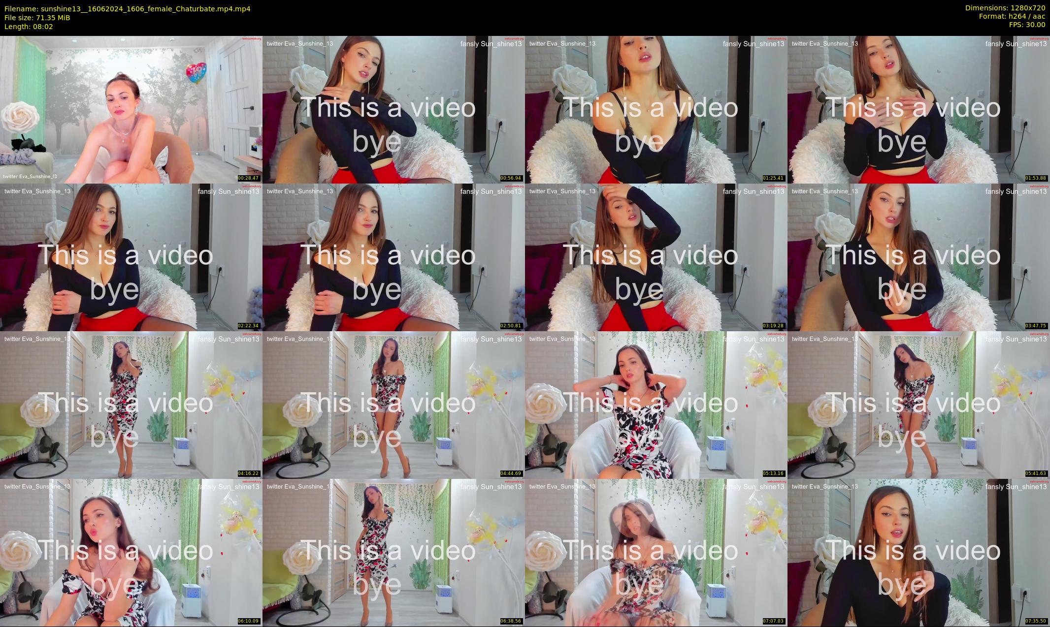 sunshine13_ — 9 minute Chaturbate female cam show recording, 720p, Jun 16, 2024