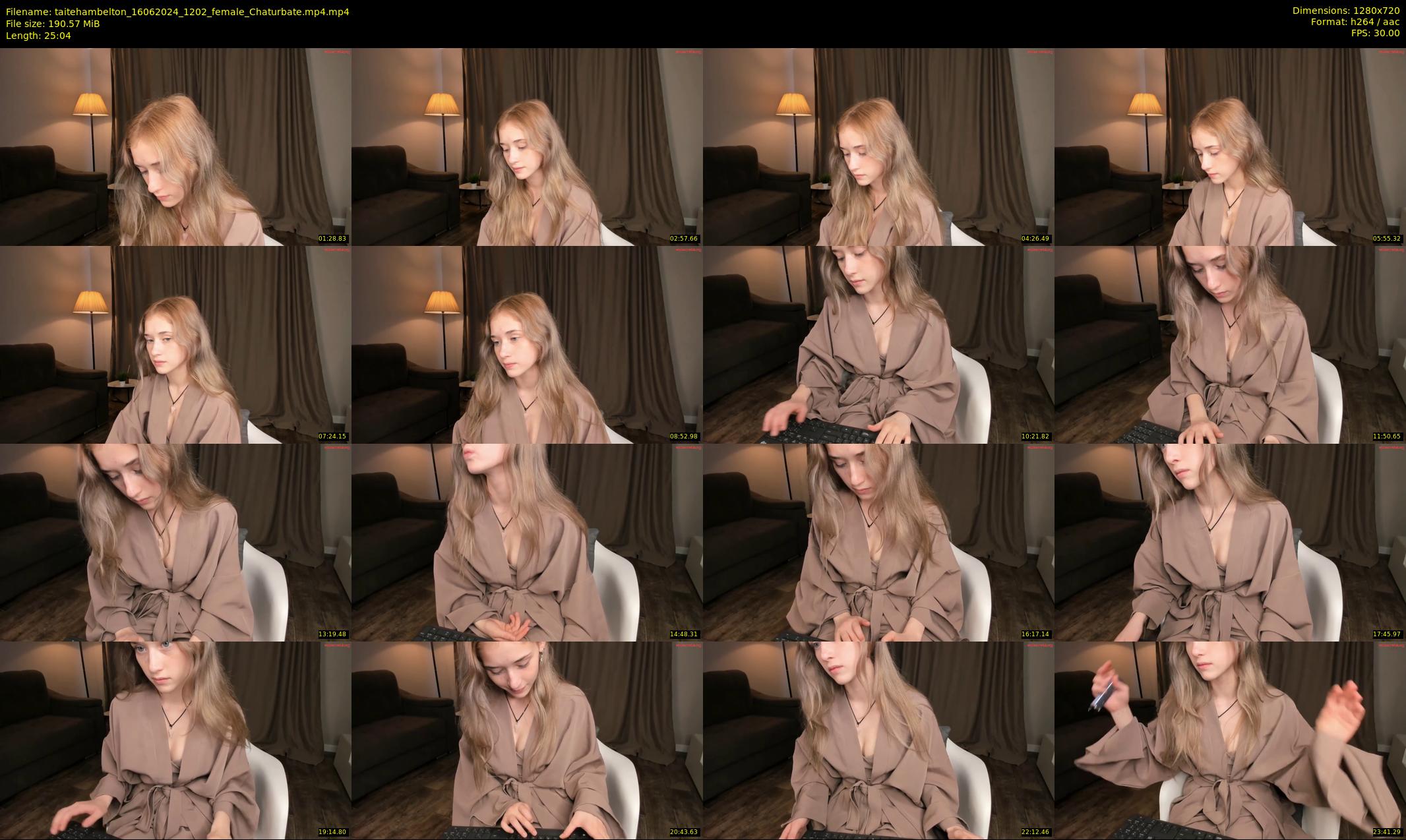 taitehambelton — 26 minute Chaturbate female cam show recording, 720p, Jun 16, 2024