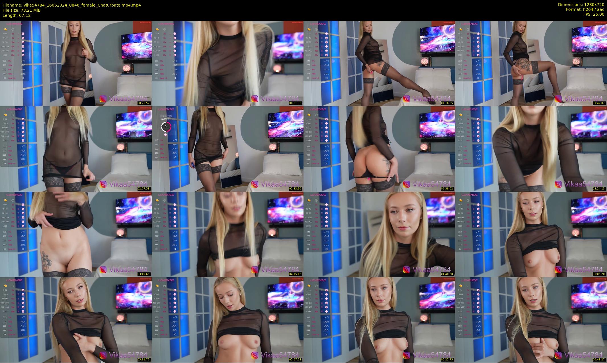vika54784 — 8 minute Chaturbate female cam show recording, 720p, Jun 16, 2024