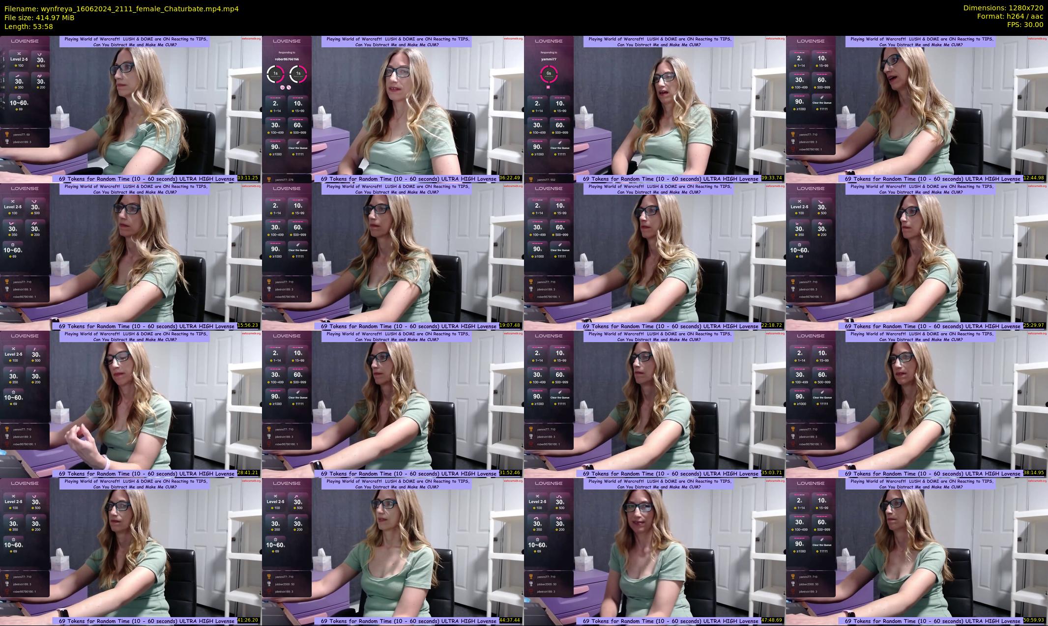 wynfreya — 54 minute Chaturbate female cam show recording, 720p, Jun 16, 2024