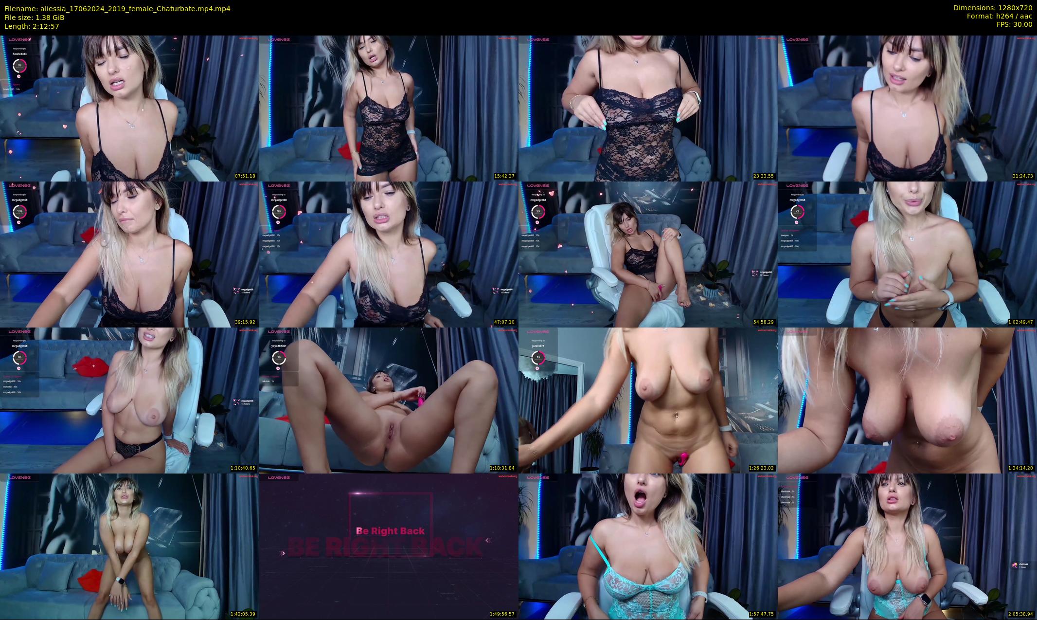 aliessia — 133 minute Chaturbate female cam show recording, 720p, Jun 17, 2024