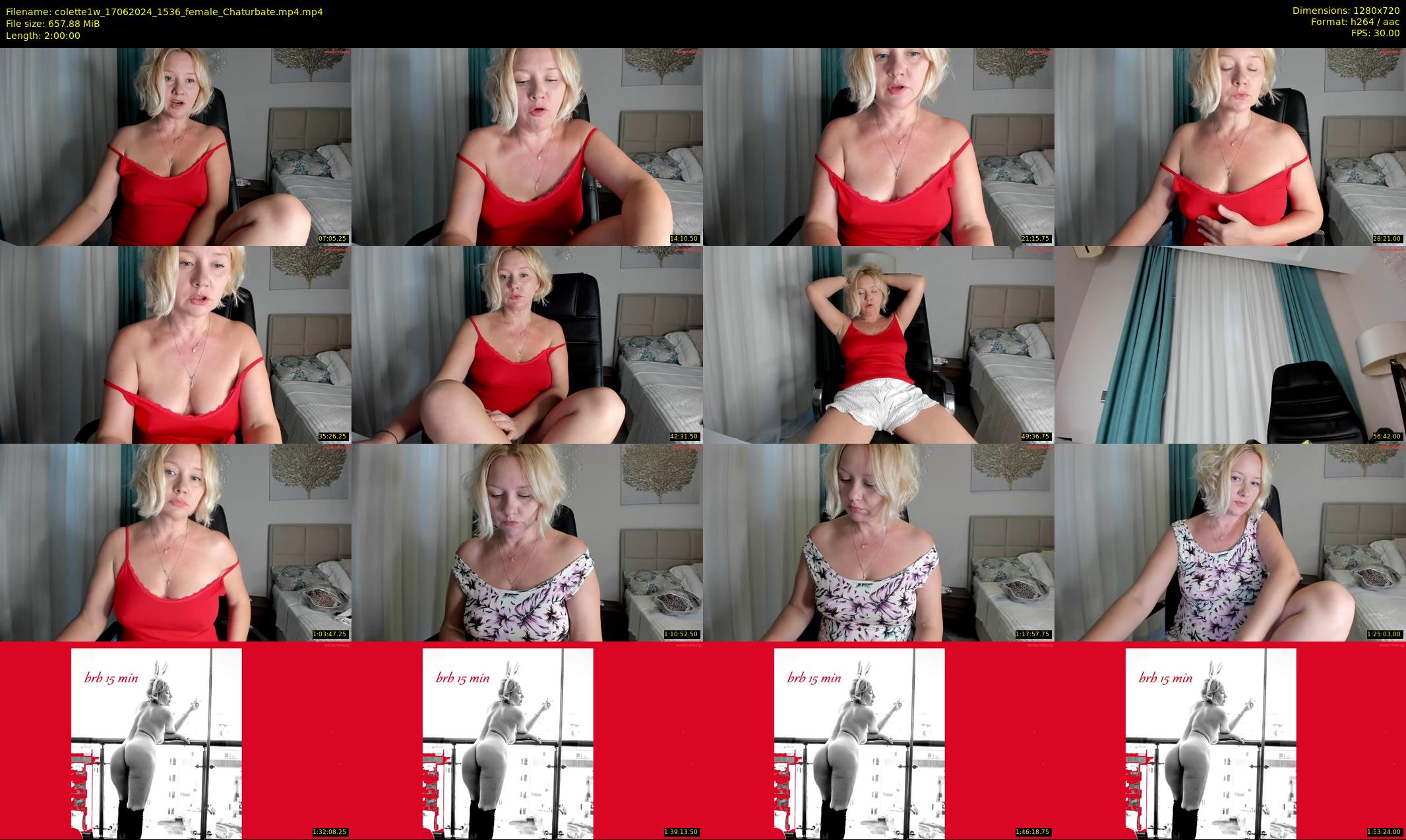colette1w — 120 minute Chaturbate female cam show recording, 720p, Jun 17, 2024