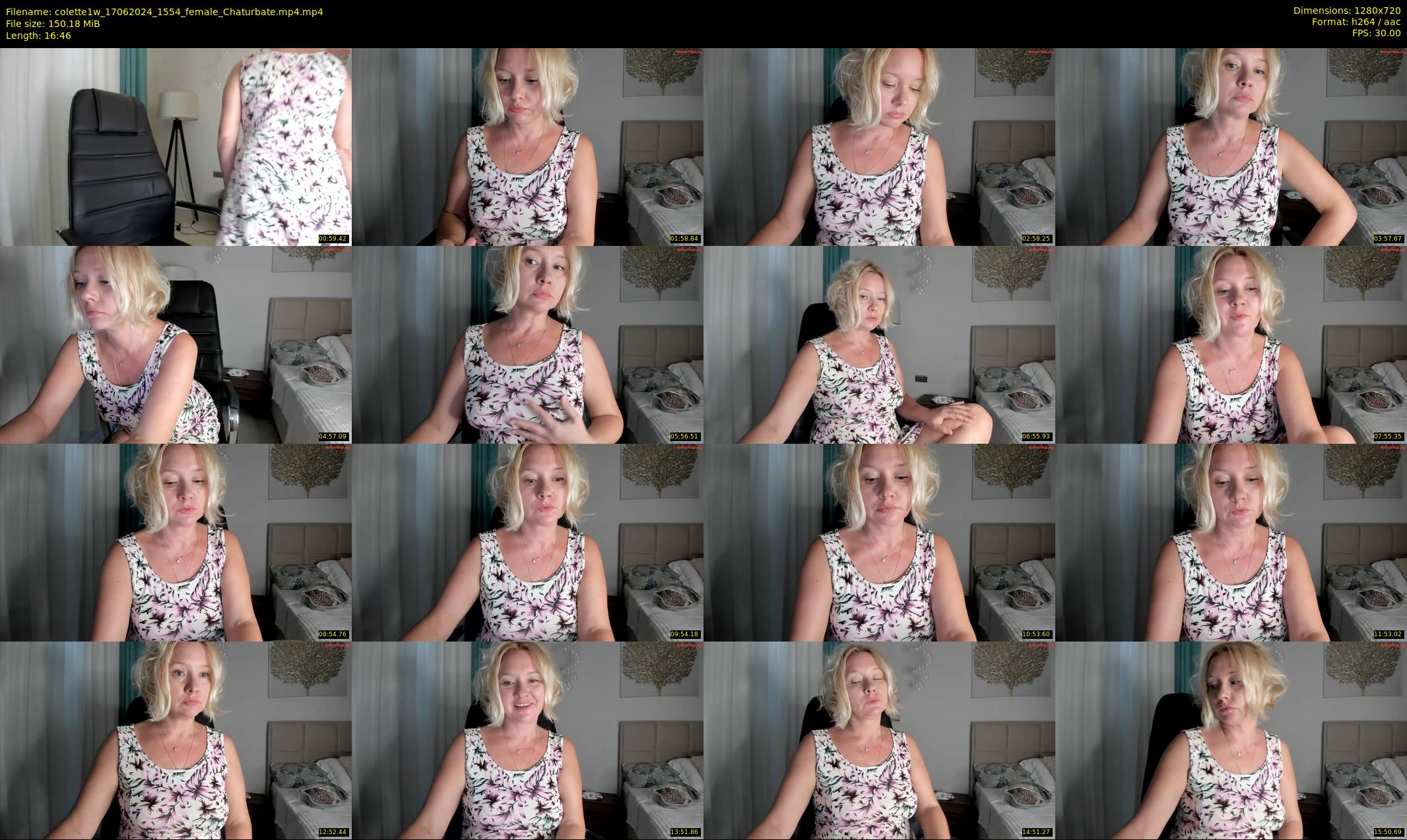 colette1w — 17 minute Chaturbate female cam show recording, 720p, Jun 17, 2024