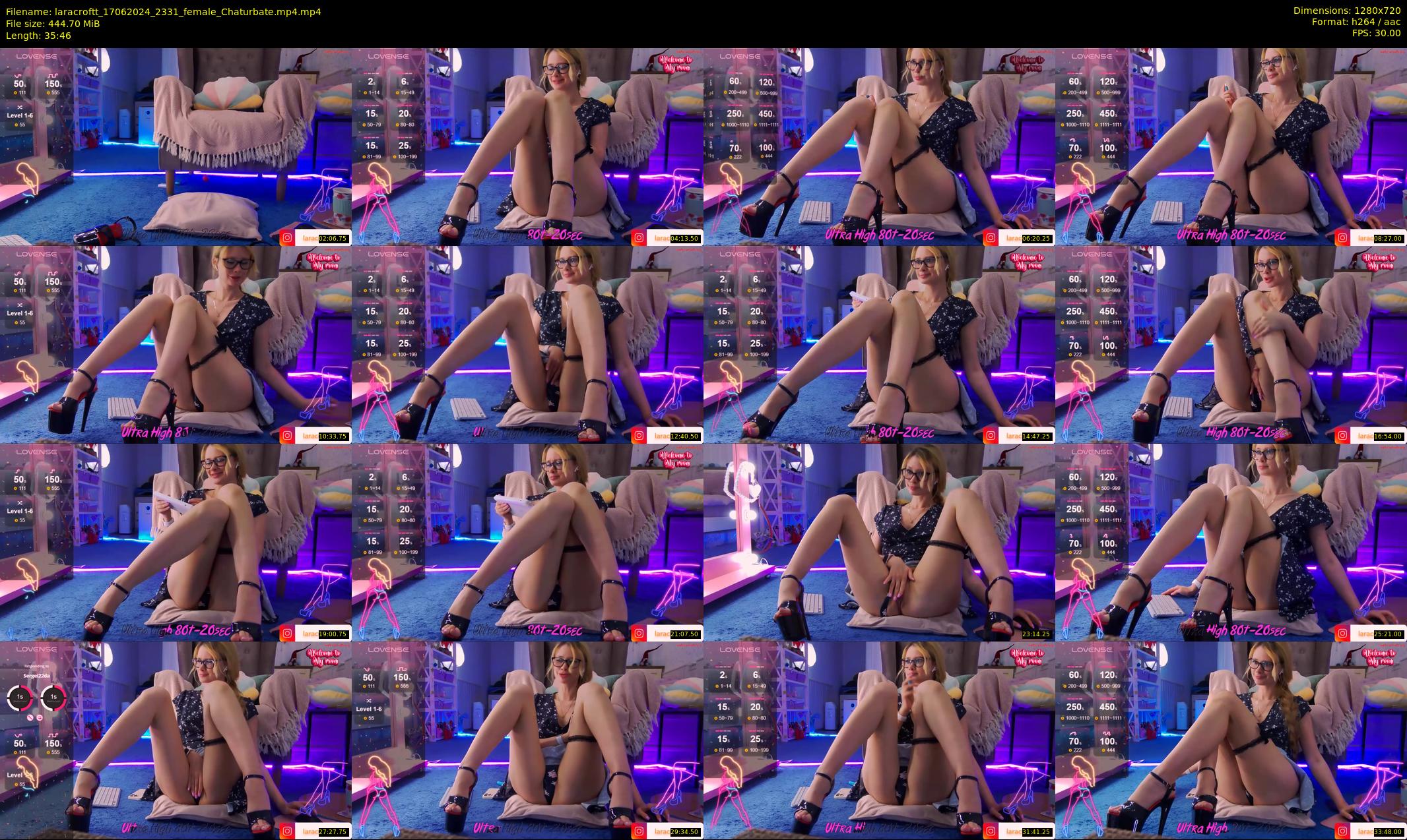 laracroftt — 36 minute Chaturbate female cam show recording, 720p, Jun 17, 2024