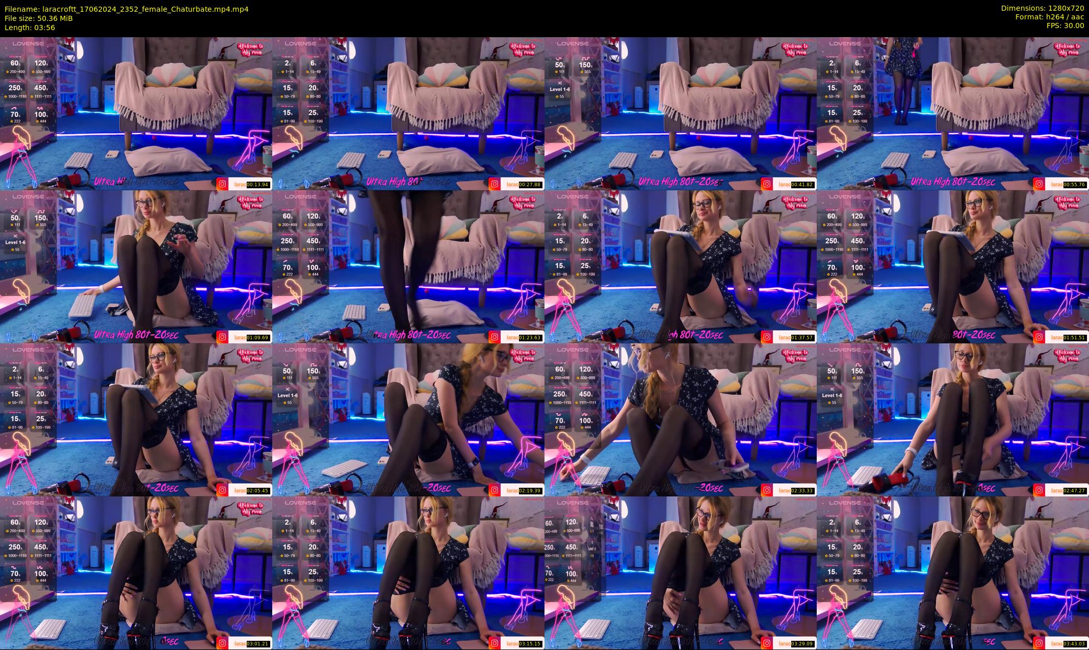 laracroftt — 4 minute Chaturbate female cam show recording, 720p, Jun 17, 2024