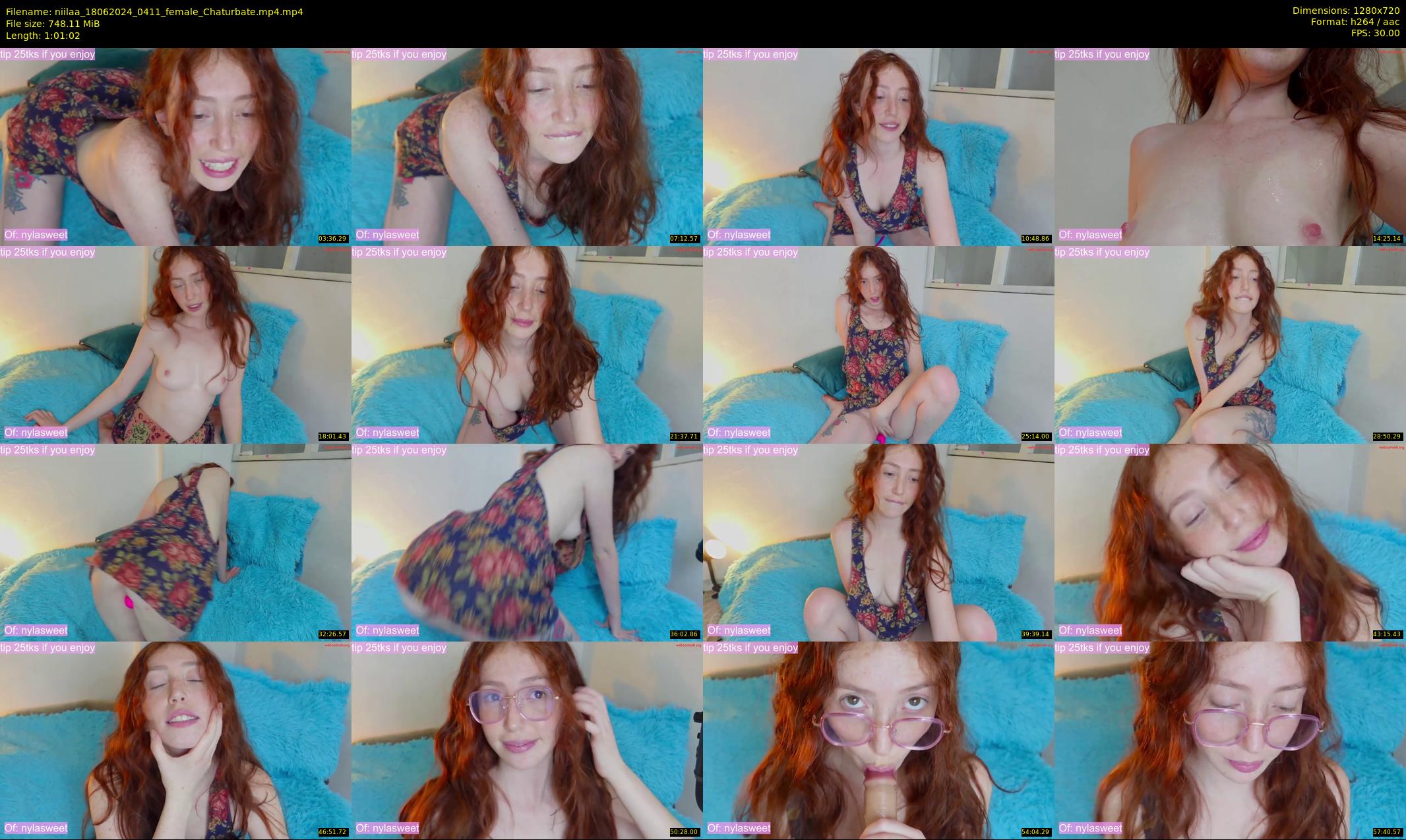 niilaa — 62 minute Chaturbate female cam show recording, 720p, Jun 18, 2024