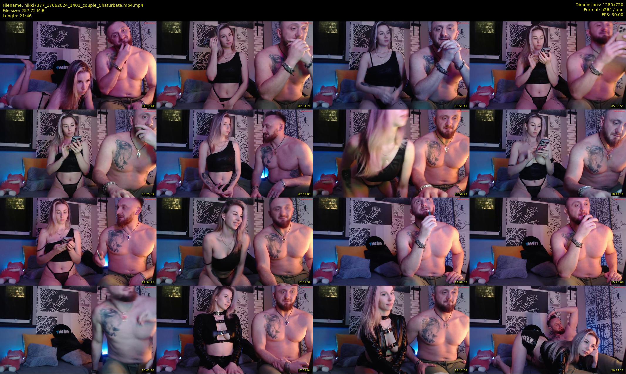 nikki7377 — 22 minute Chaturbate couple cam show recording, 720p, Jun 17, 2024
