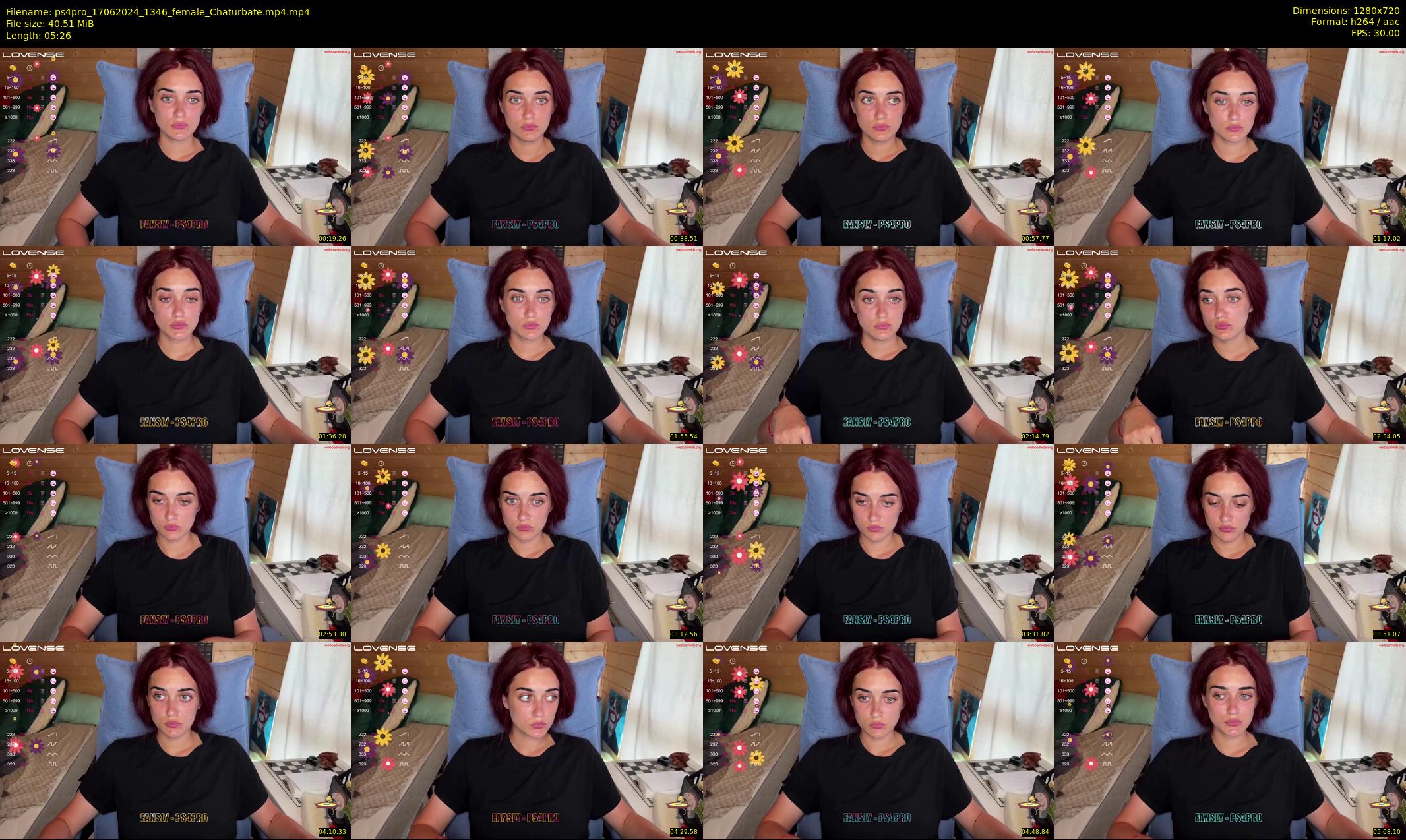 ps4pro — 6 minute Chaturbate female cam show recording, 720p, Jun 17, 2024