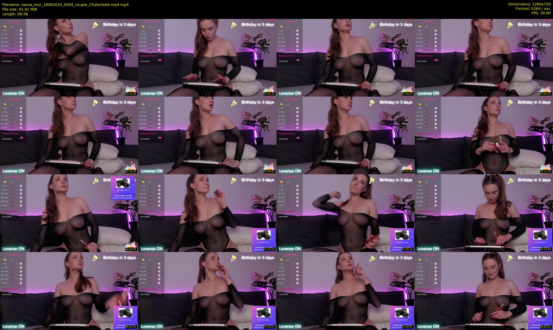 sansa_mur — 9 minute Chaturbate female cam show recording, 720p, Jun 18, 2024