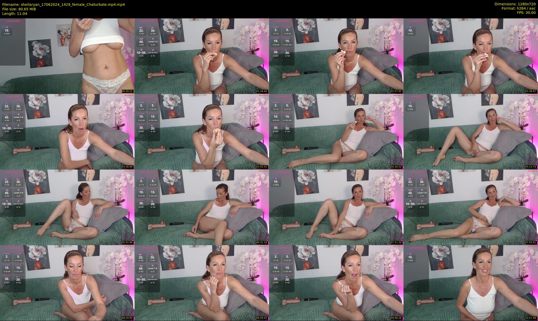 sheilaryan — 12 minute Chaturbate female cam show recording, 720p, Jun 17, 2024