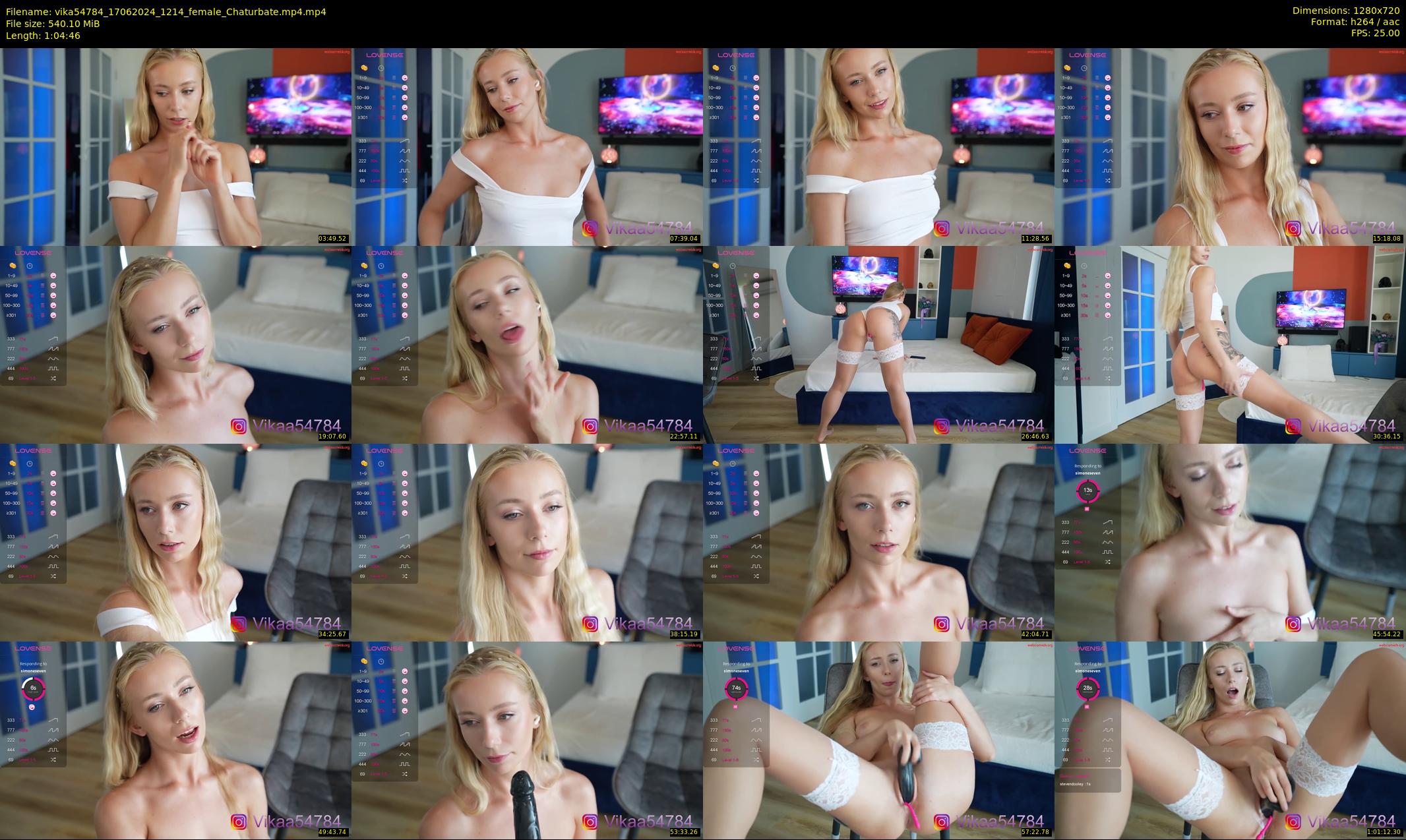 vika54784 — 65 minute Chaturbate female cam show recording, 720p, Jun 17, 2024
