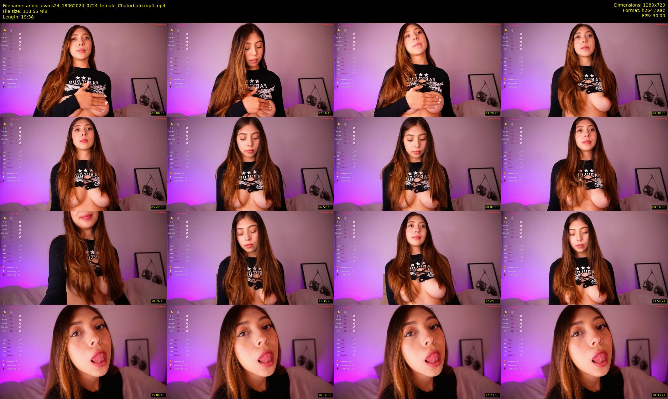 annie_evans24 — 20 minute Chaturbate female cam show recording, 720p, Jun 18, 2024