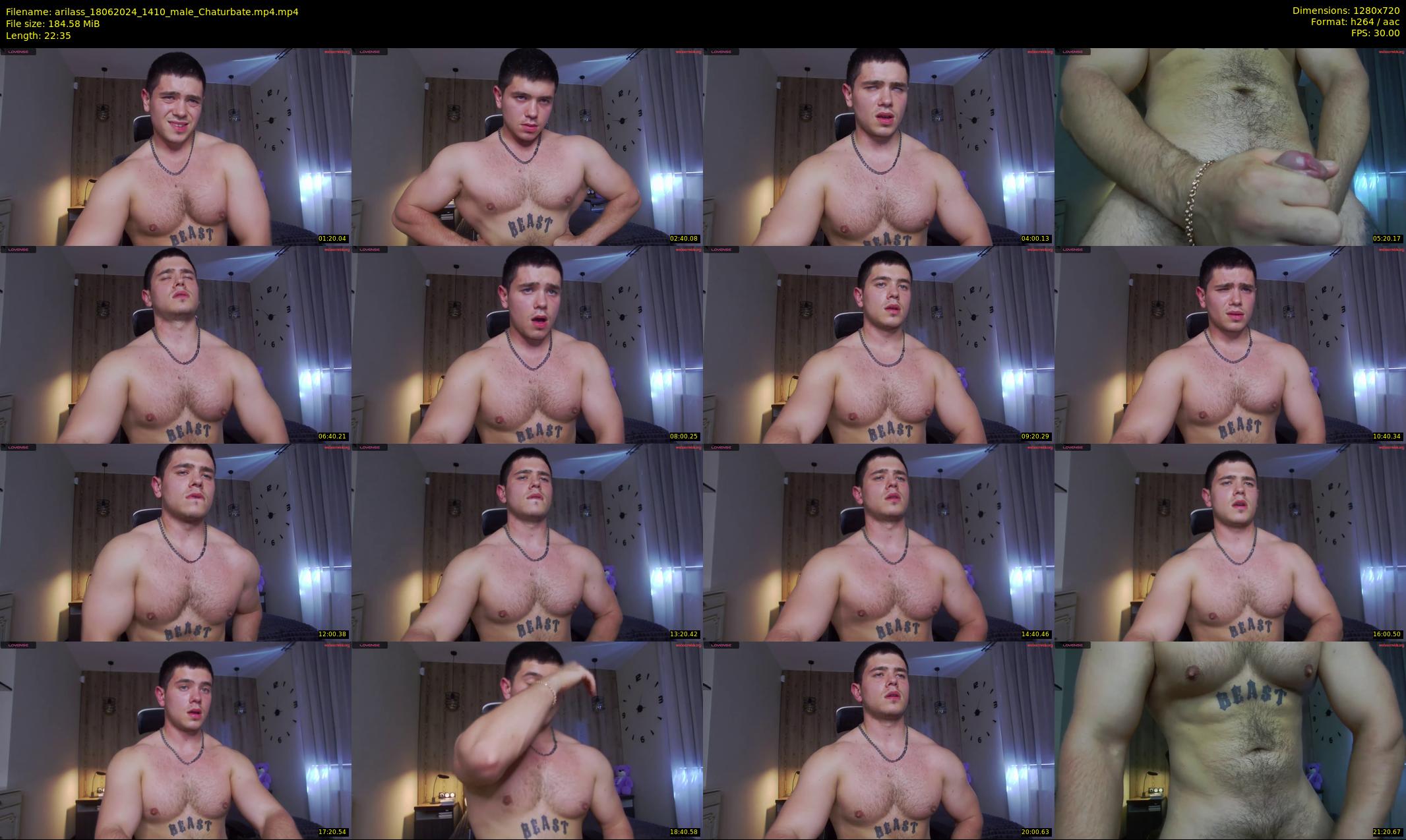 arilass — 23 minute Chaturbate male cam show recording, 720p, Jun 18, 2024
