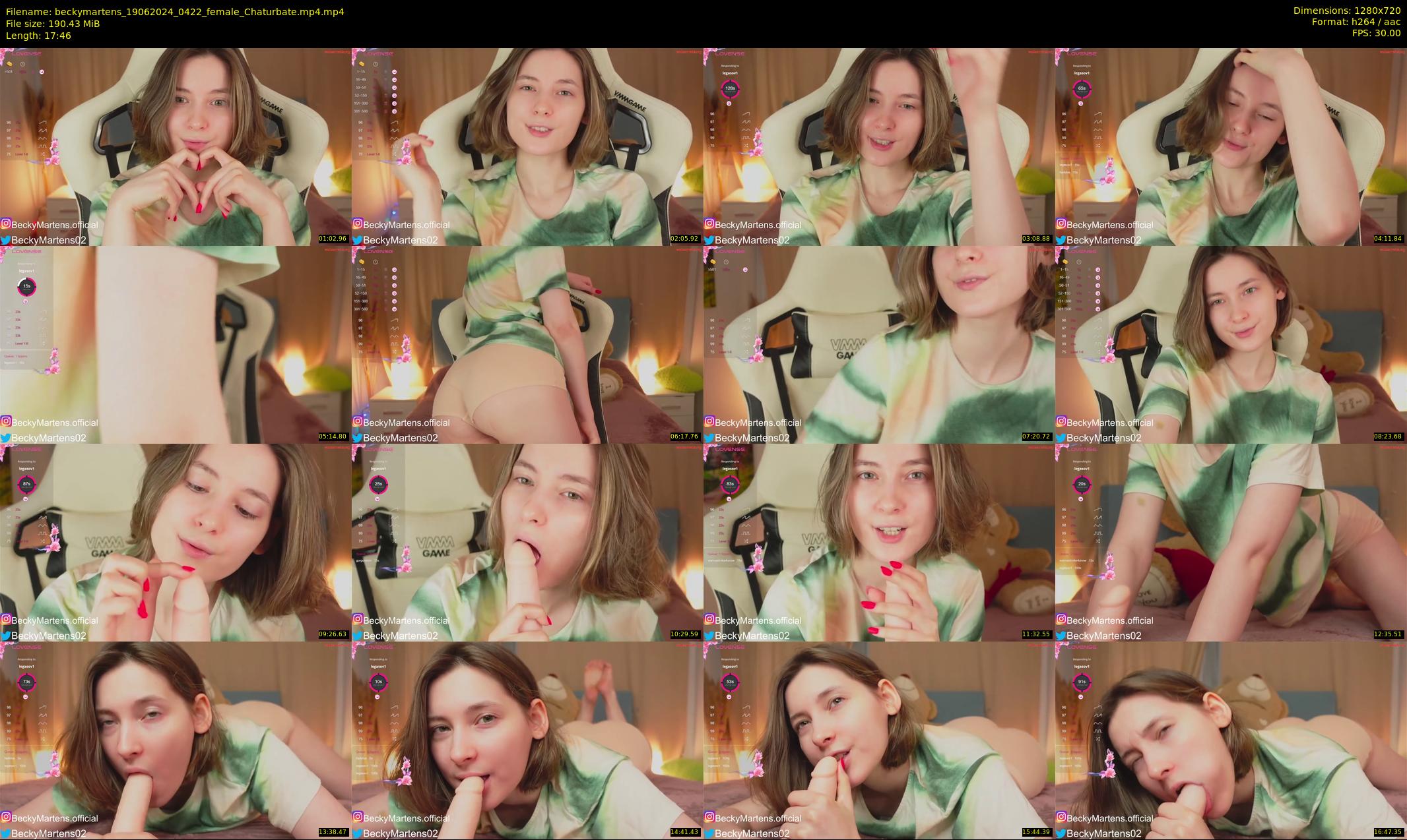 beckymartens — 18 minute Chaturbate female cam show recording, 720p, Jun 19, 2024