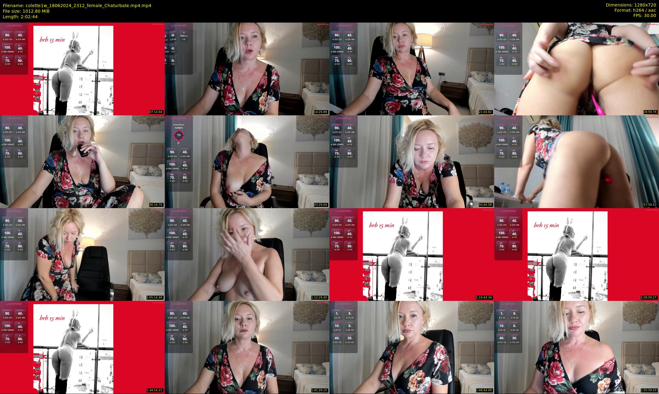 colette1w — 123 minute Chaturbate female cam show recording, 720p, Jun 18, 2024