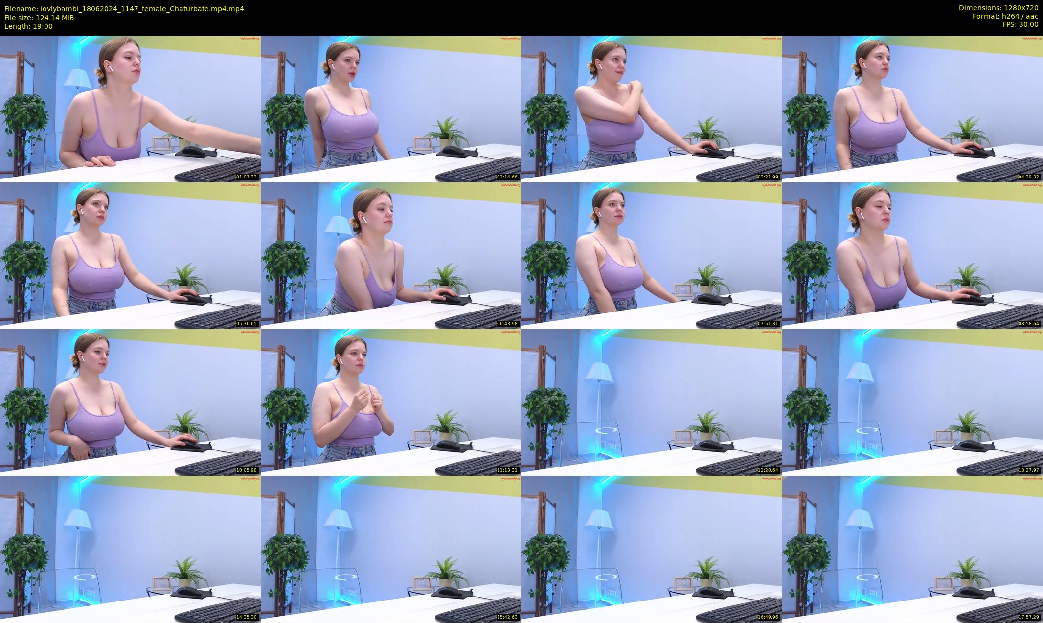 lovlybambi — 19 minute Chaturbate female cam show recording, 720p, Jun 18, 2024