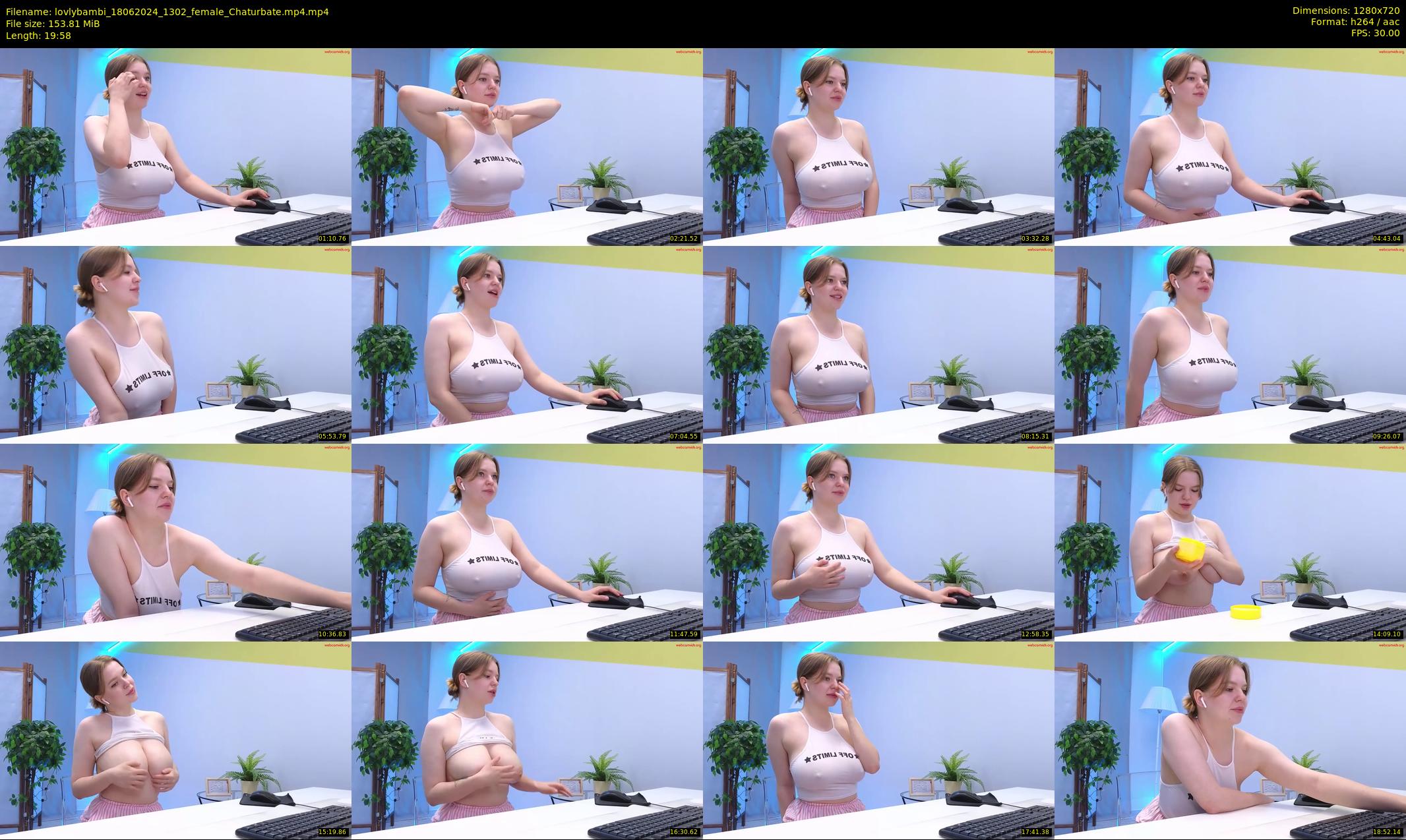 lovlybambi — 20 minute Chaturbate female cam show recording, 720p, Jun 18, 2024