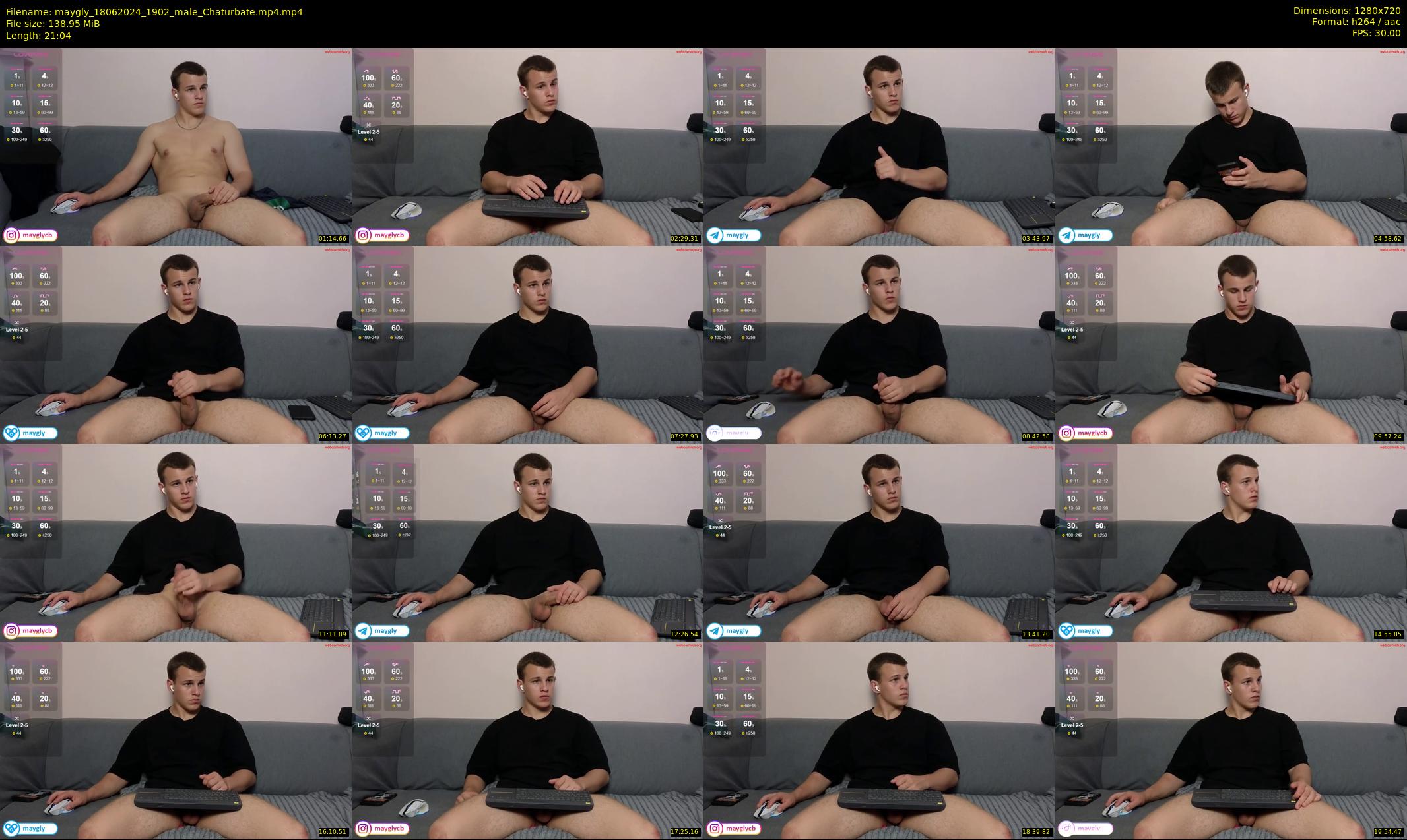 maygly — 22 minute Chaturbate male cam show recording, 720p, Jun 18, 2024