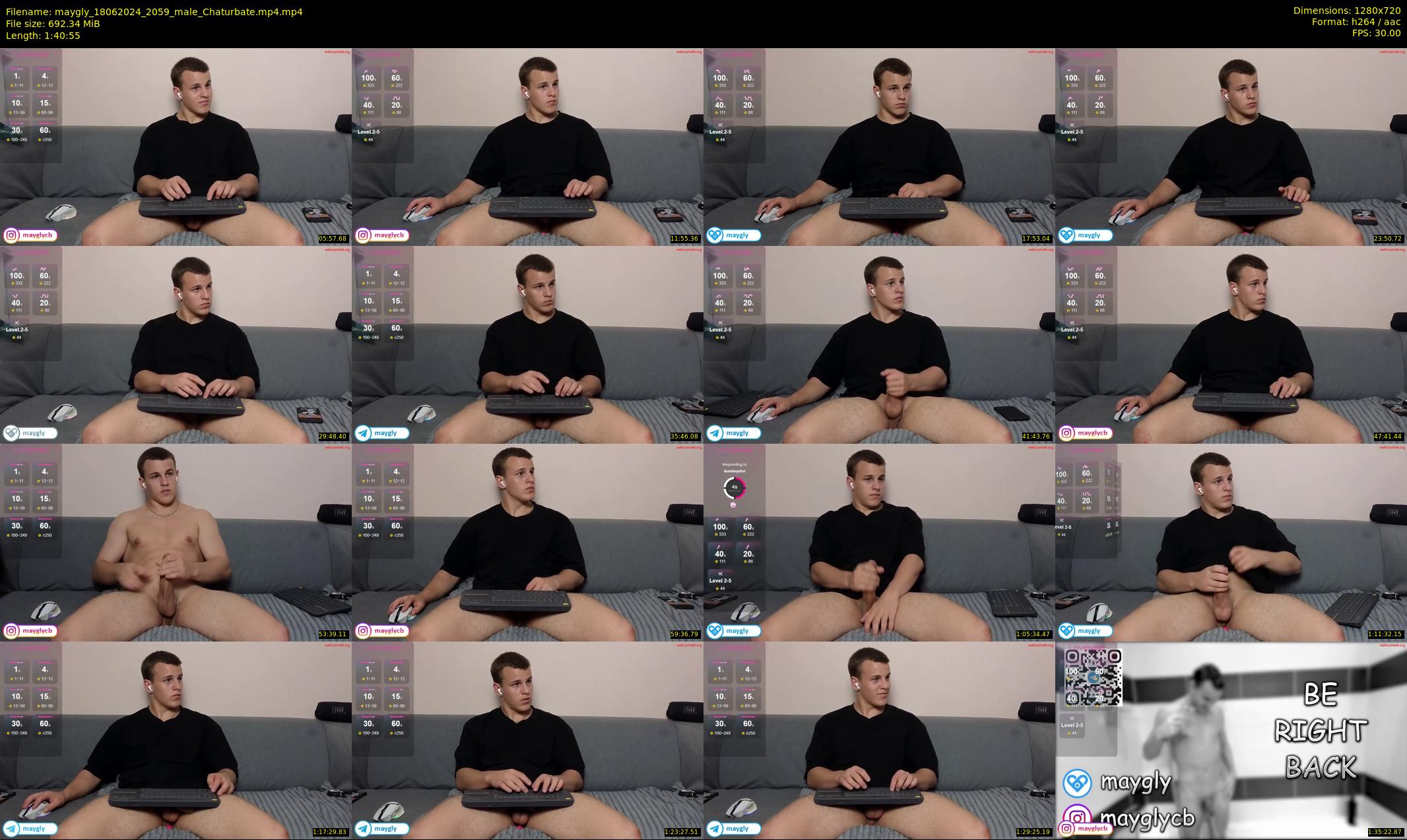 maygly — 101 minute Chaturbate male cam show recording, 720p, Jun 18, 2024