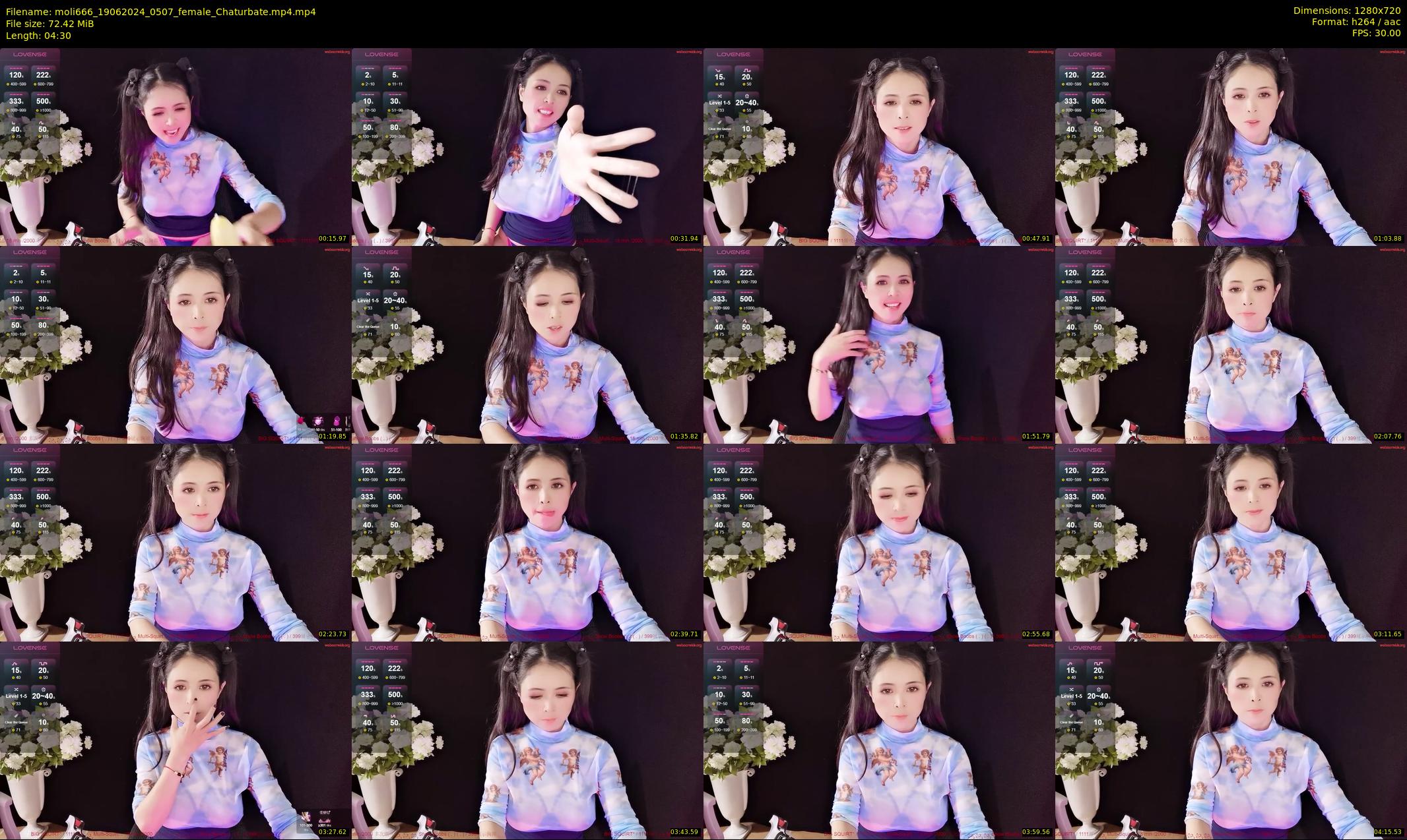 moli666 — 5 minute Chaturbate female cam show recording, 720p, Jun 19, 2024