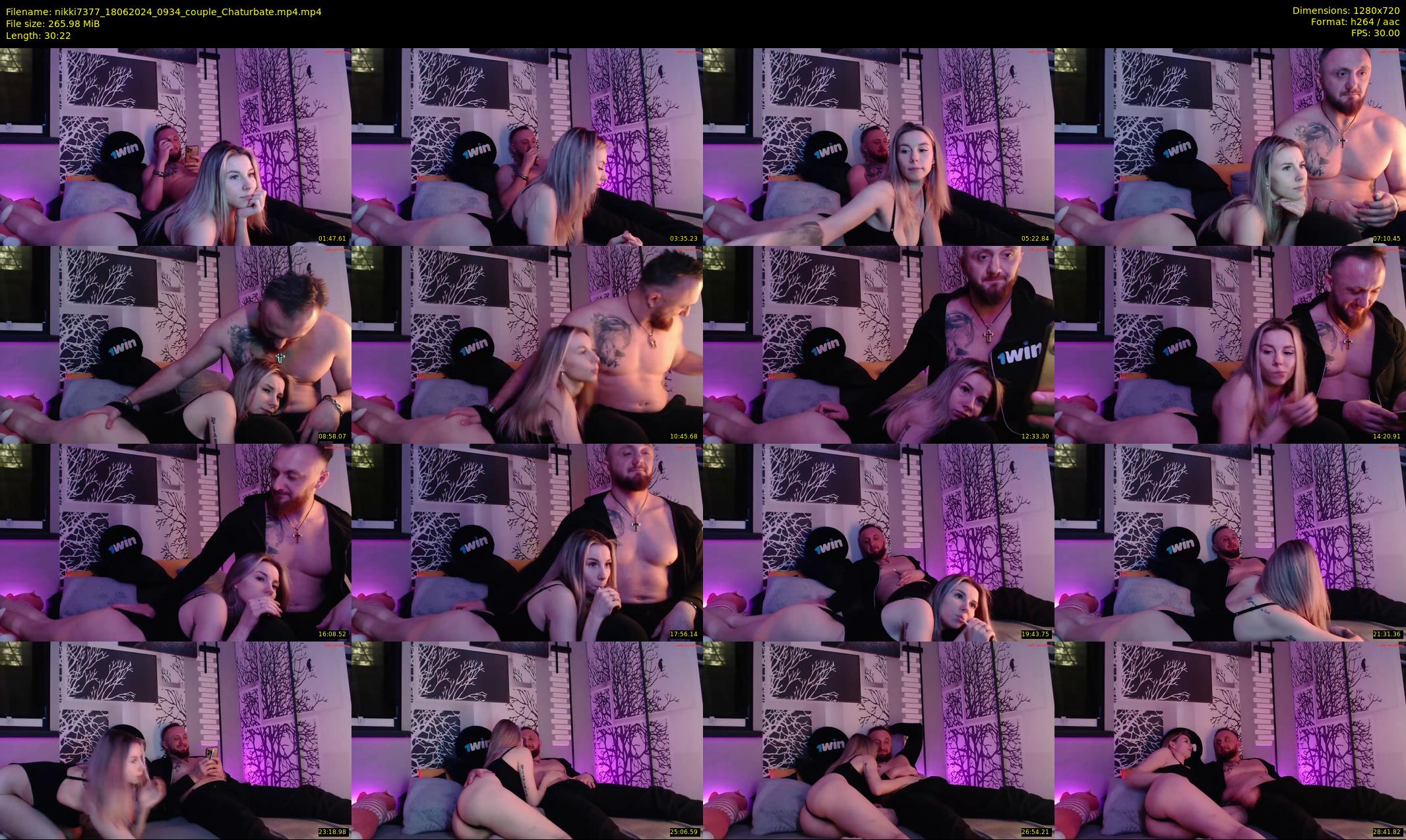 nikki7377 — 31 minute Chaturbate couple cam show recording, 720p, Jun 18, 2024