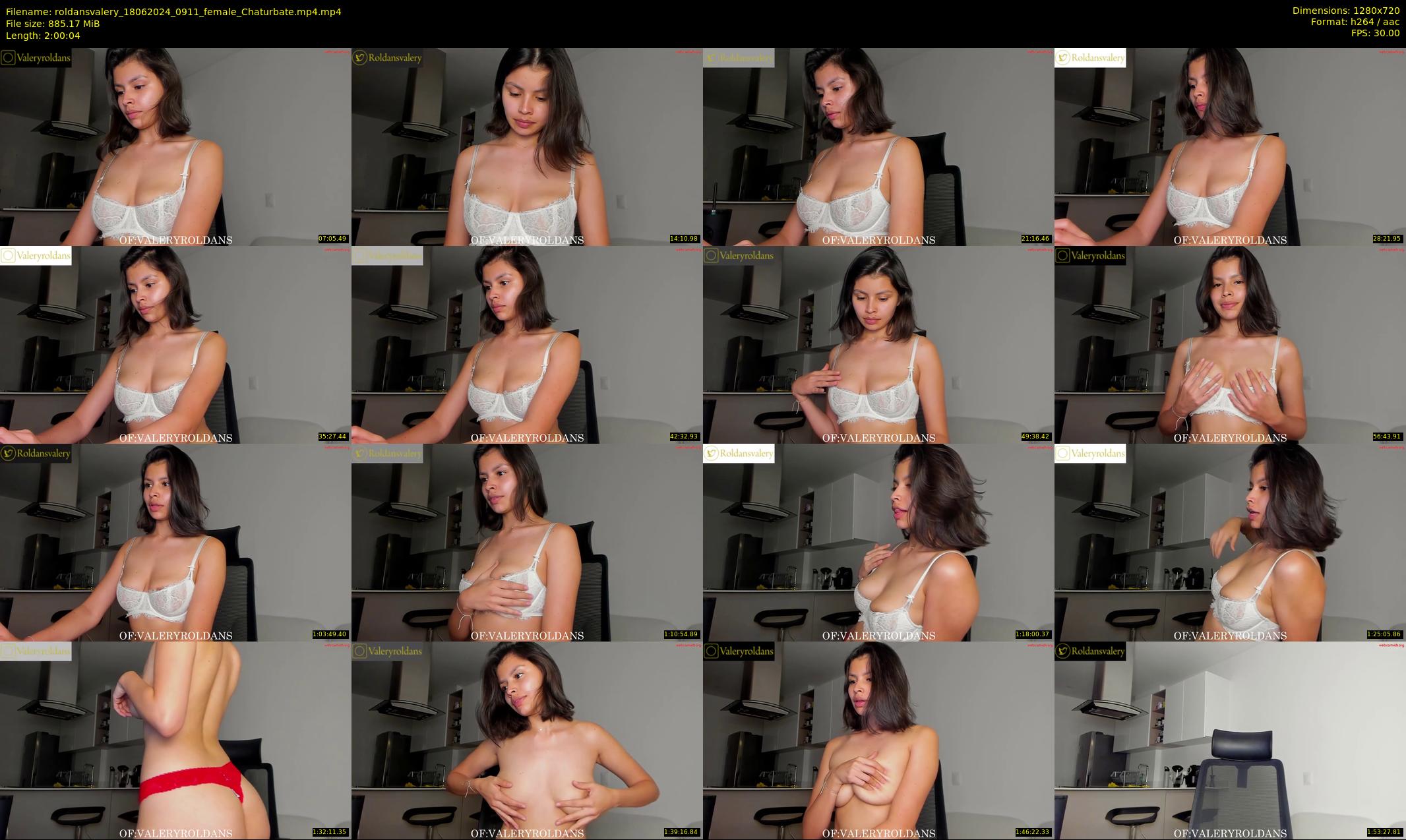 roldansvalery — 121 minute Chaturbate female cam show recording, 720p, Jun 18, 2024